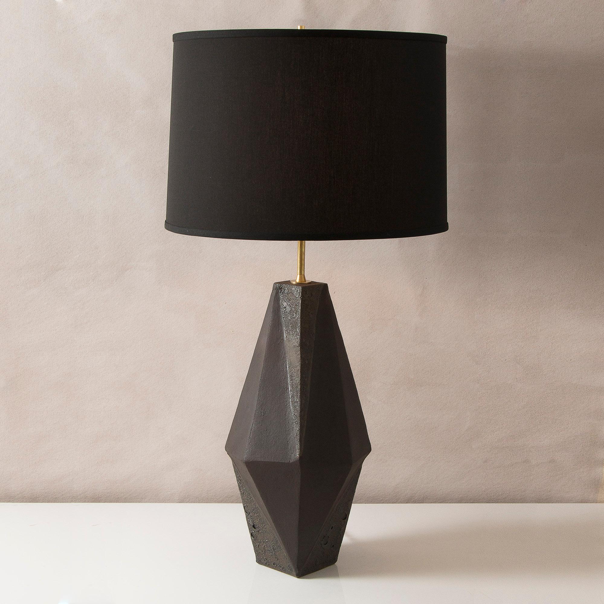 black ceramic lamp
