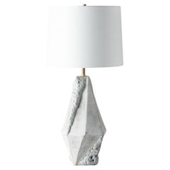 Warp - Small Geometric Matte and Textured White Ceramic Table Lamp