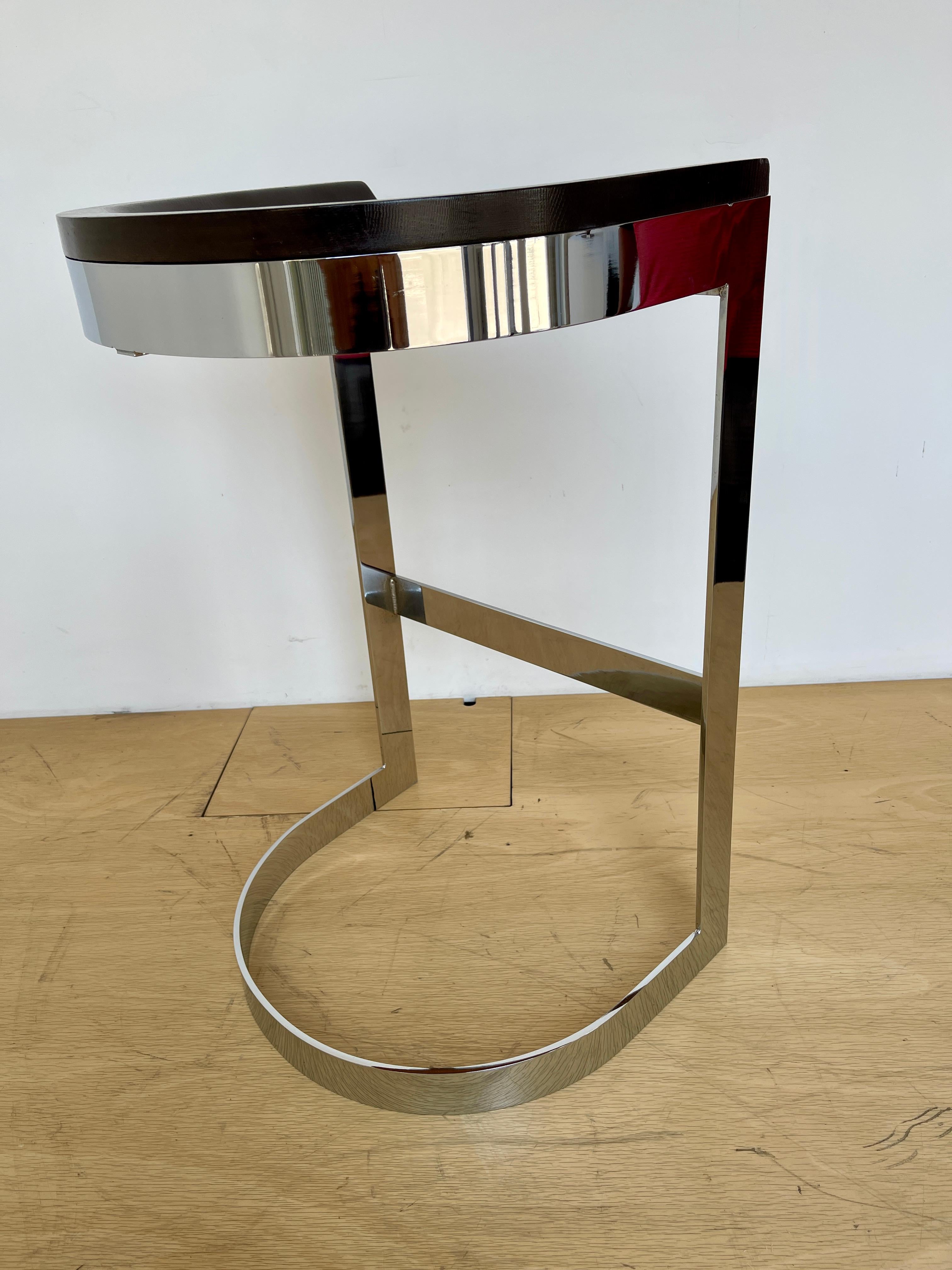 Lacquered Warren Bacon Bar Stools