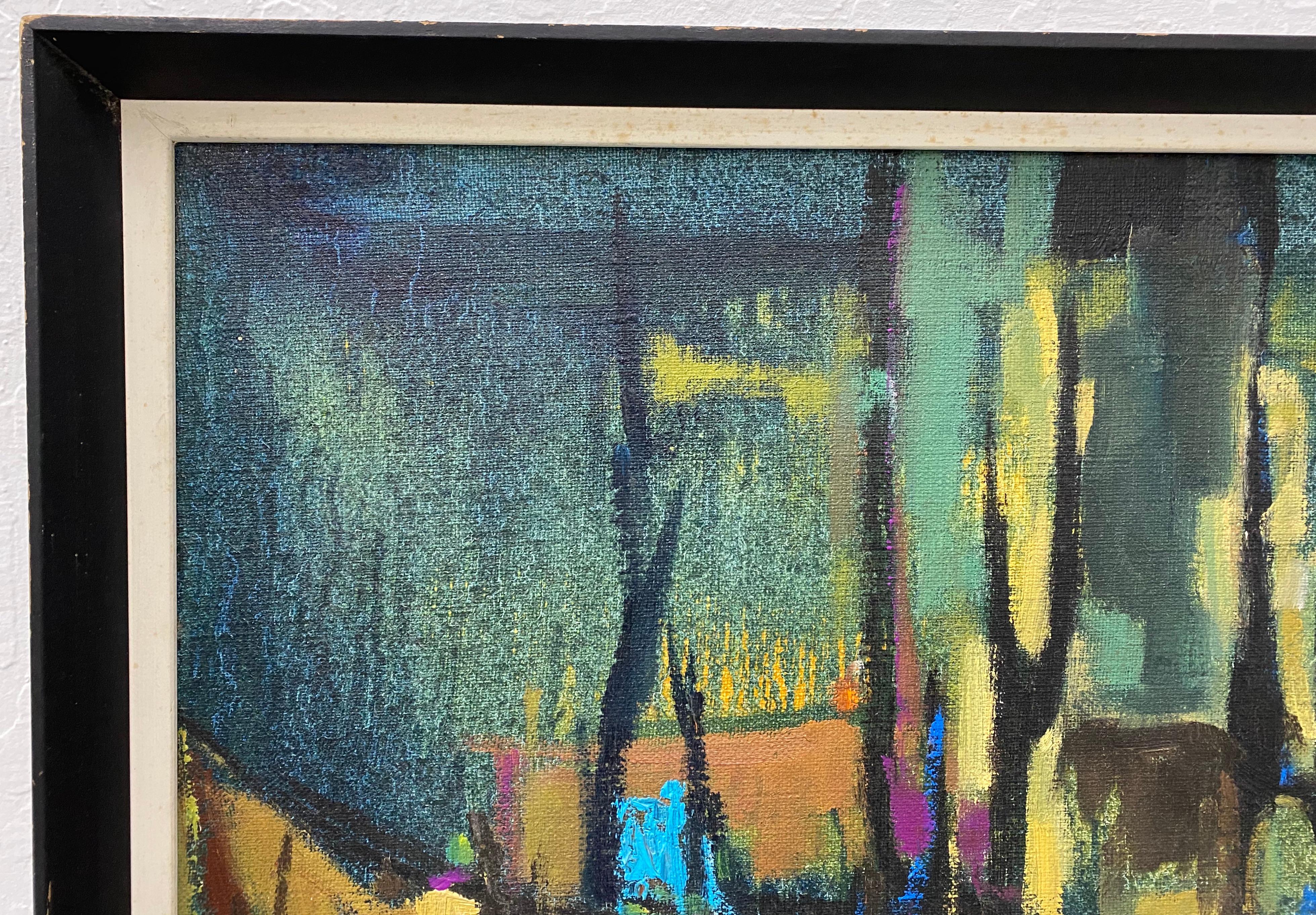Warren Brandon Mid Century Modern Abstract Landscape C.1970 1