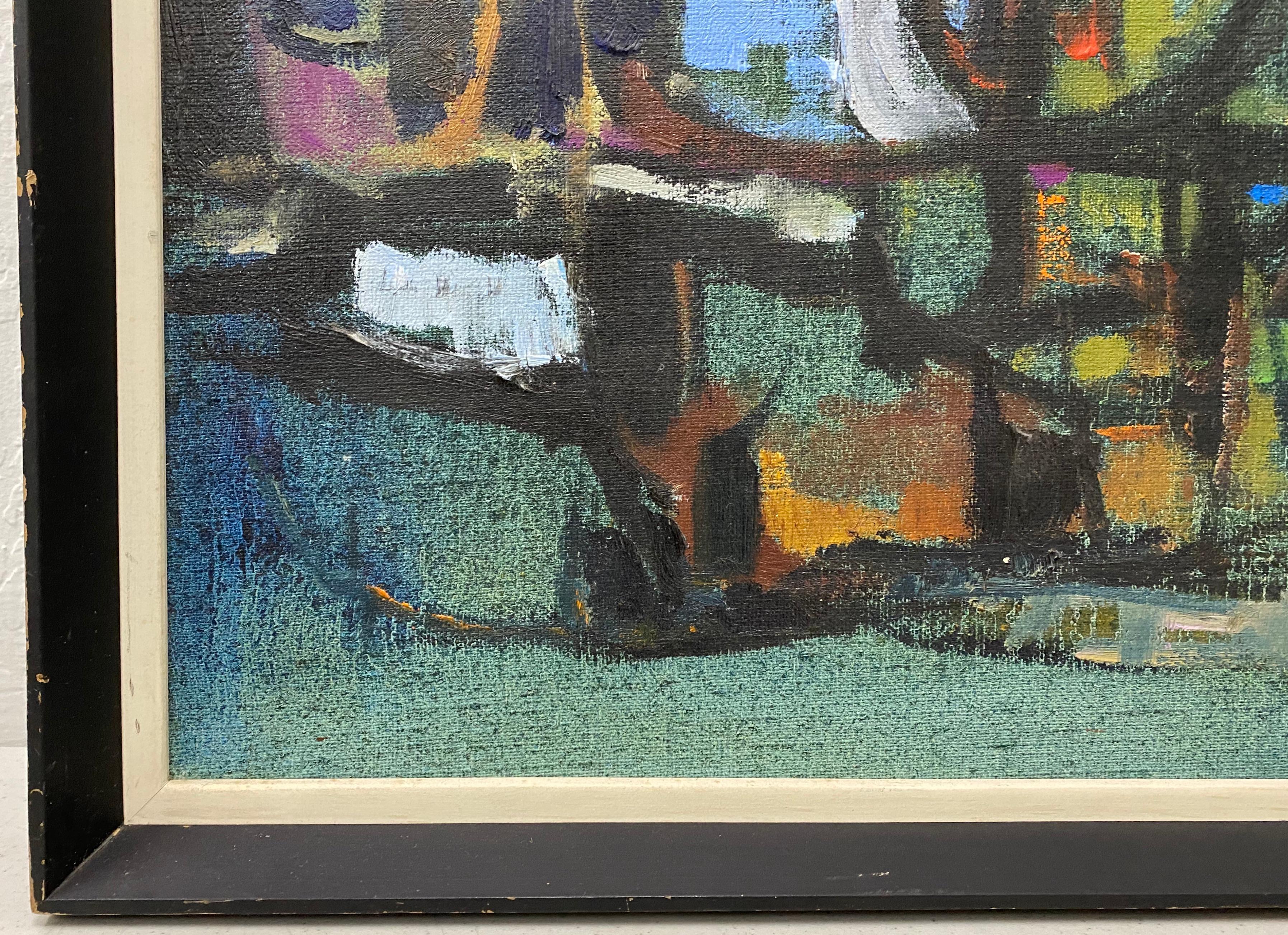 Warren Brandon Mid Century Modern Abstract Landscape C.1970 2