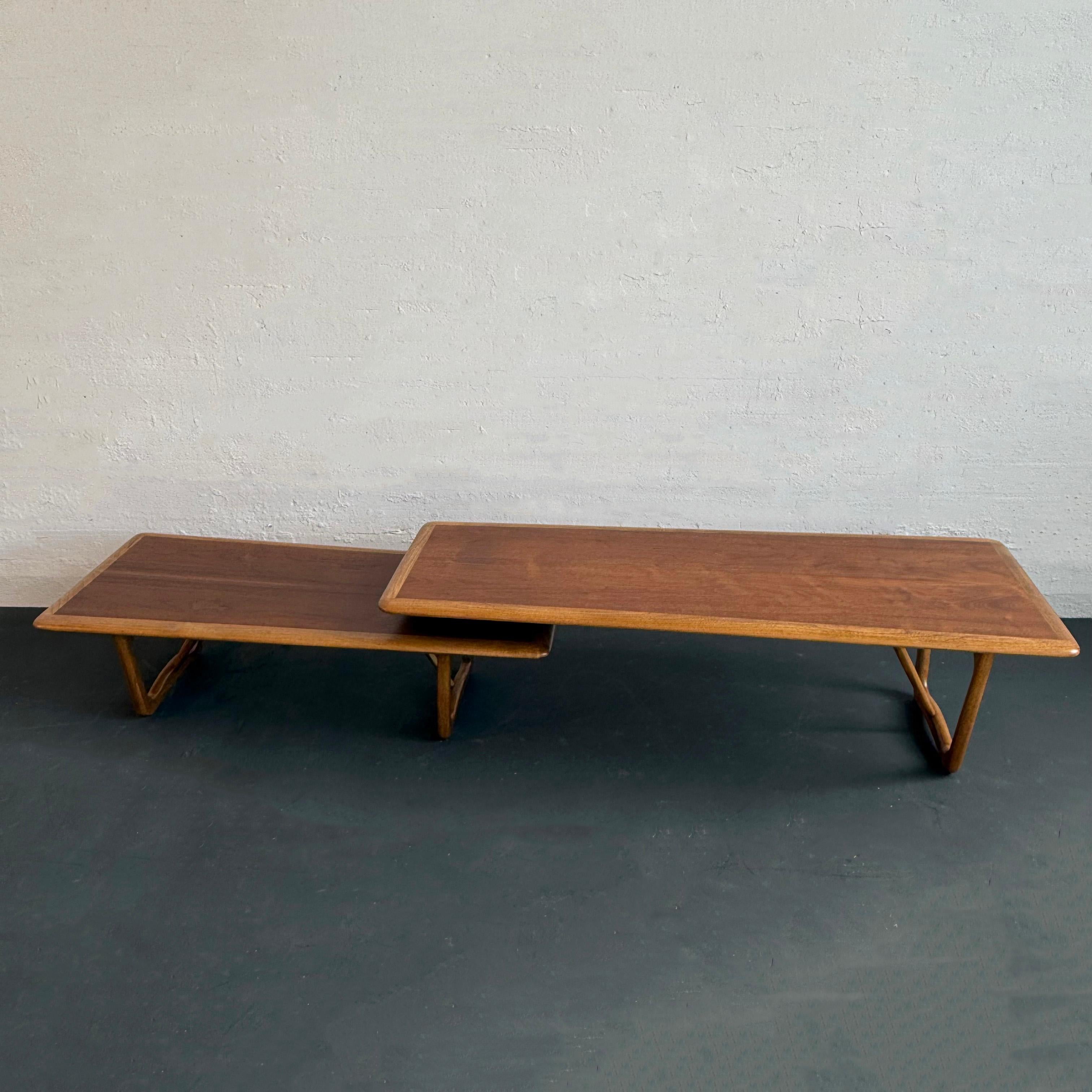 Walnut Warren C. Church Switchblade Coffee Table For Lane Perception