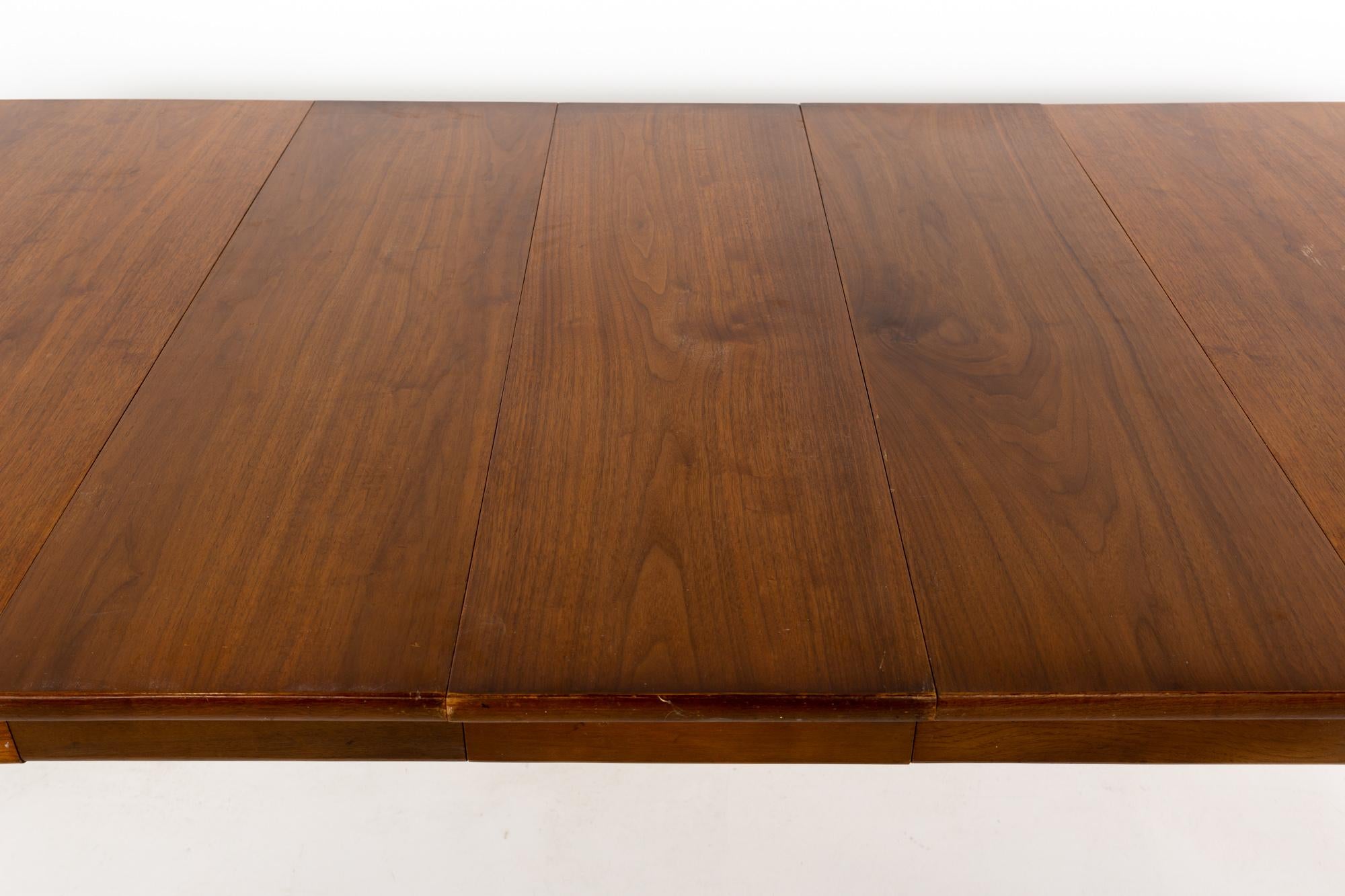 Mid-Century Modern Warren Church for Lane Perception Midcentury Walnut Surfboard Dining Table