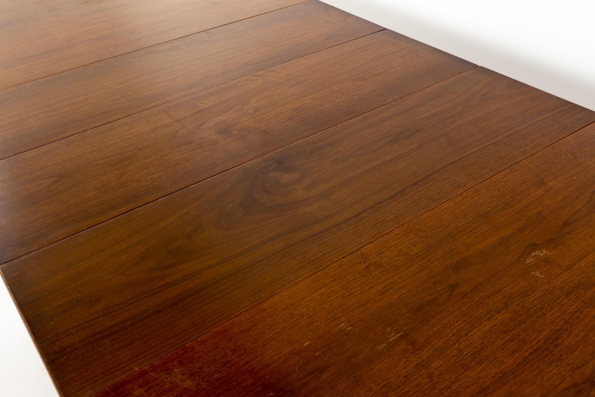 Warren Church for Lane Perception Midcentury Walnut Surfboard Dining Table In Good Condition In Countryside, IL