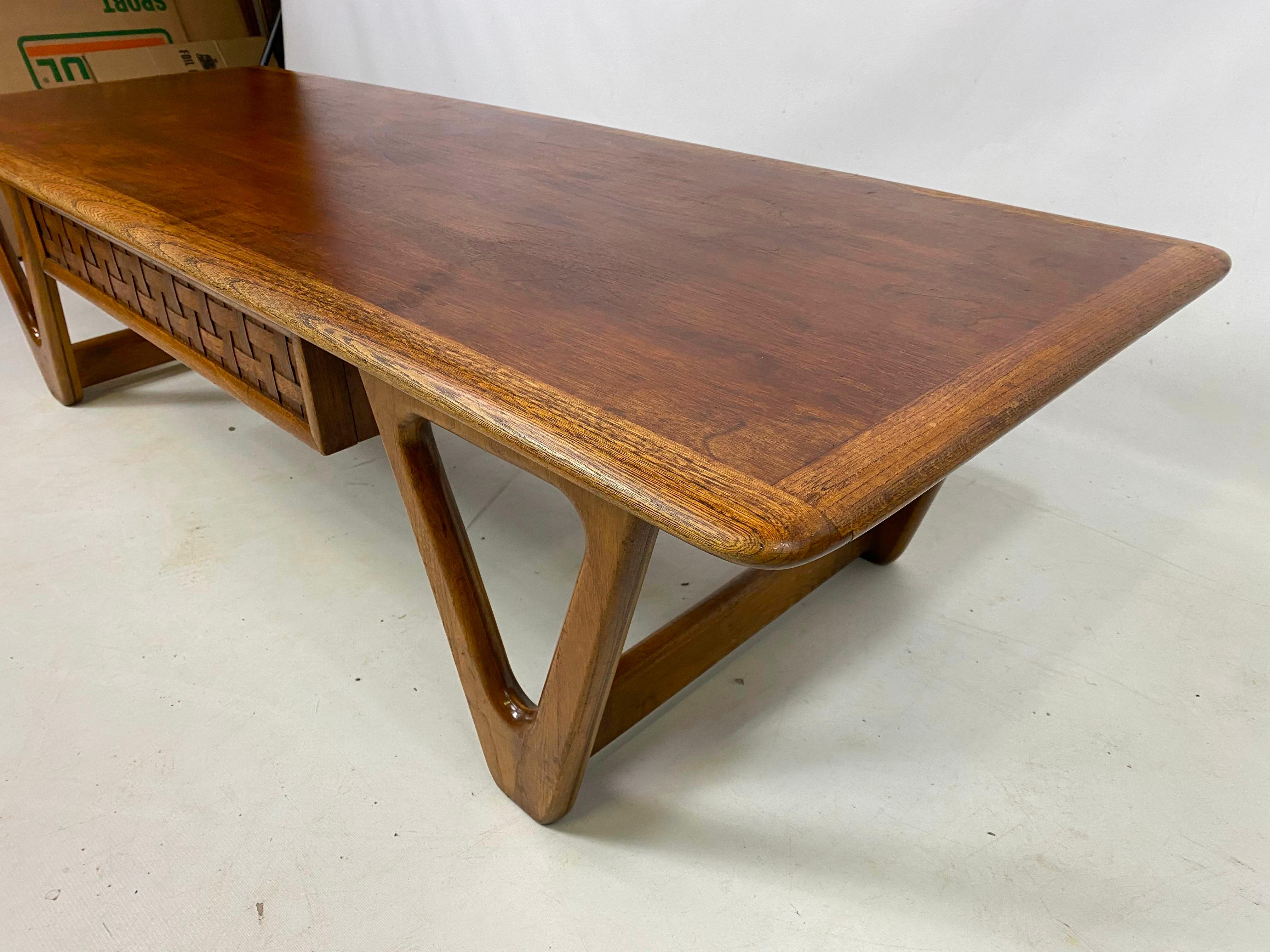 Mid-Century Modern Warren Church for Lane Perception Walnut Coffee Table