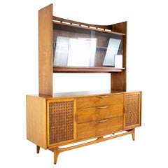 Warren Church/Lane Perception MCM Walnut Sideboard Credenza Buffet/Hutch