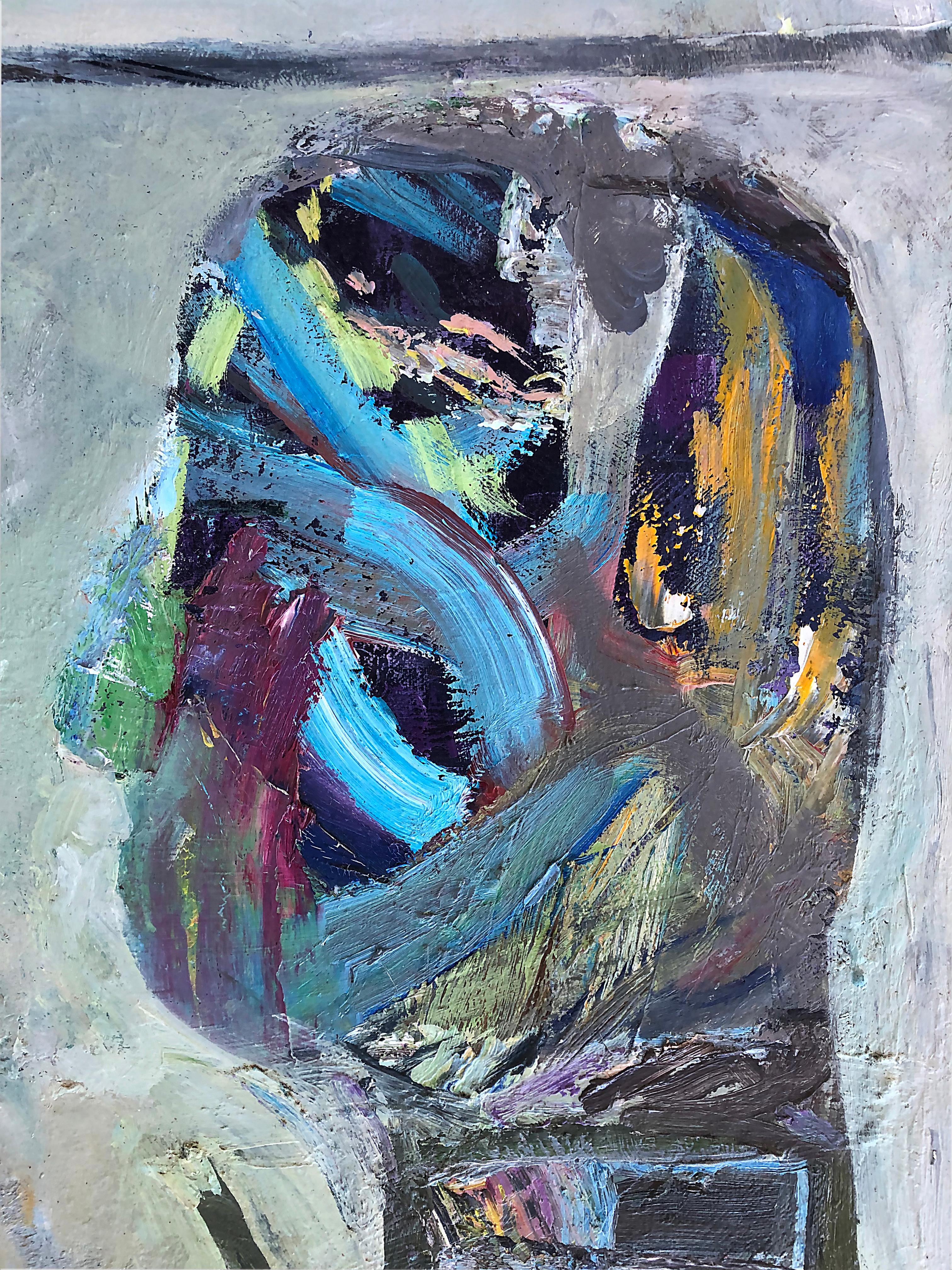 Vintage Warren Fischer figurative abstract painting.

Offered for sale is a figurative abstract painting on canvas by the American artist Warren Fischer (1943-2001). The painting is part of the artist's estate. Fischer used great impasto texture