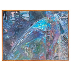 Peinture à l'huile figurative abstraite figurative avec empâtement de Warren Fischer