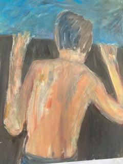 Warren Fischer Original Vintage Figurative Abstract Painting