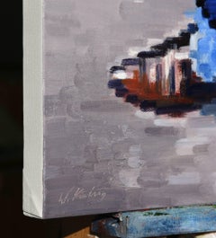 Cowboy Boots and Cell Phone, Oil Painting