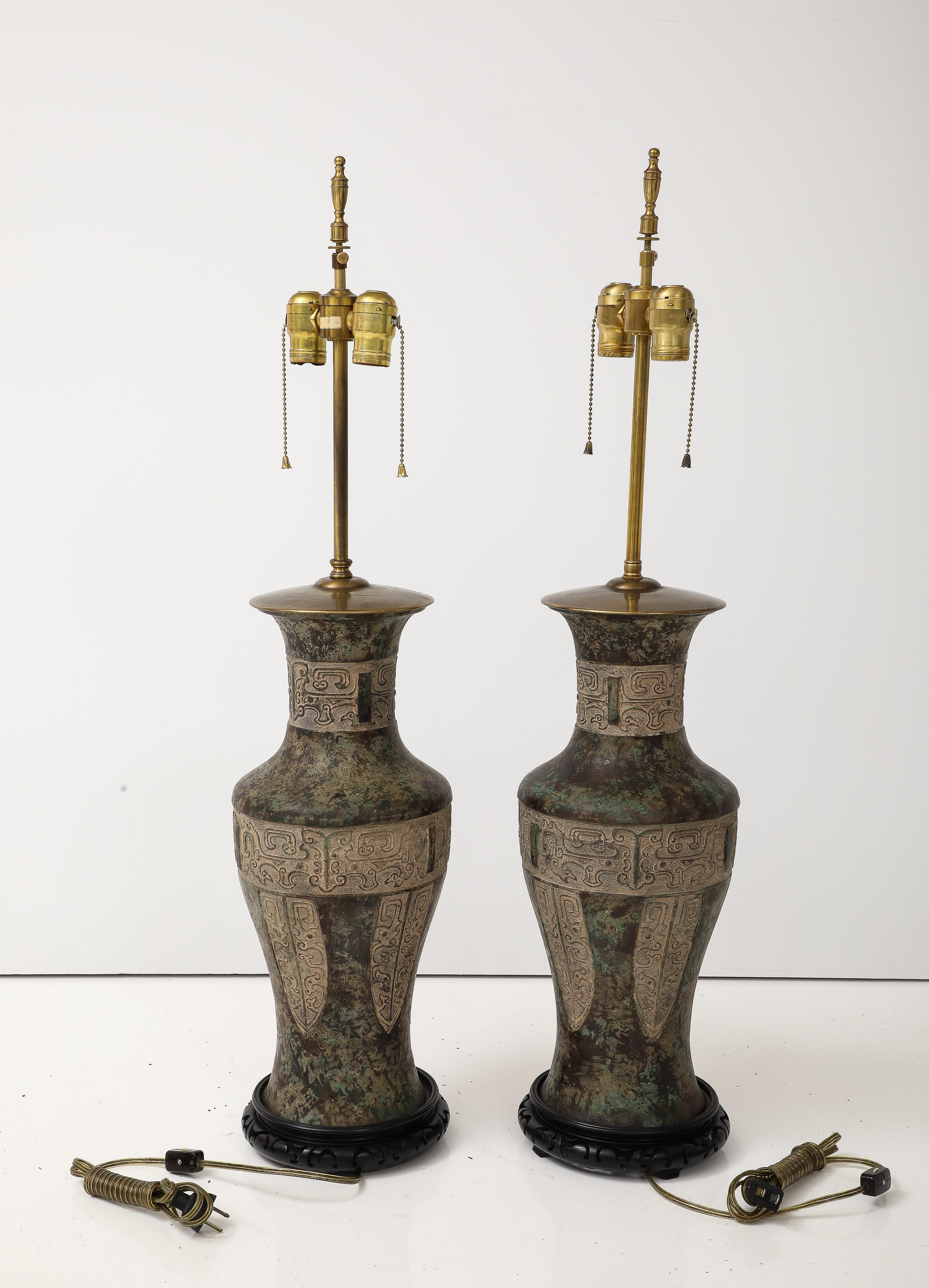 Warren Kessler  Lámparas de mesa de bronce de los años 60 en Bueno estado para la venta en New York, NY