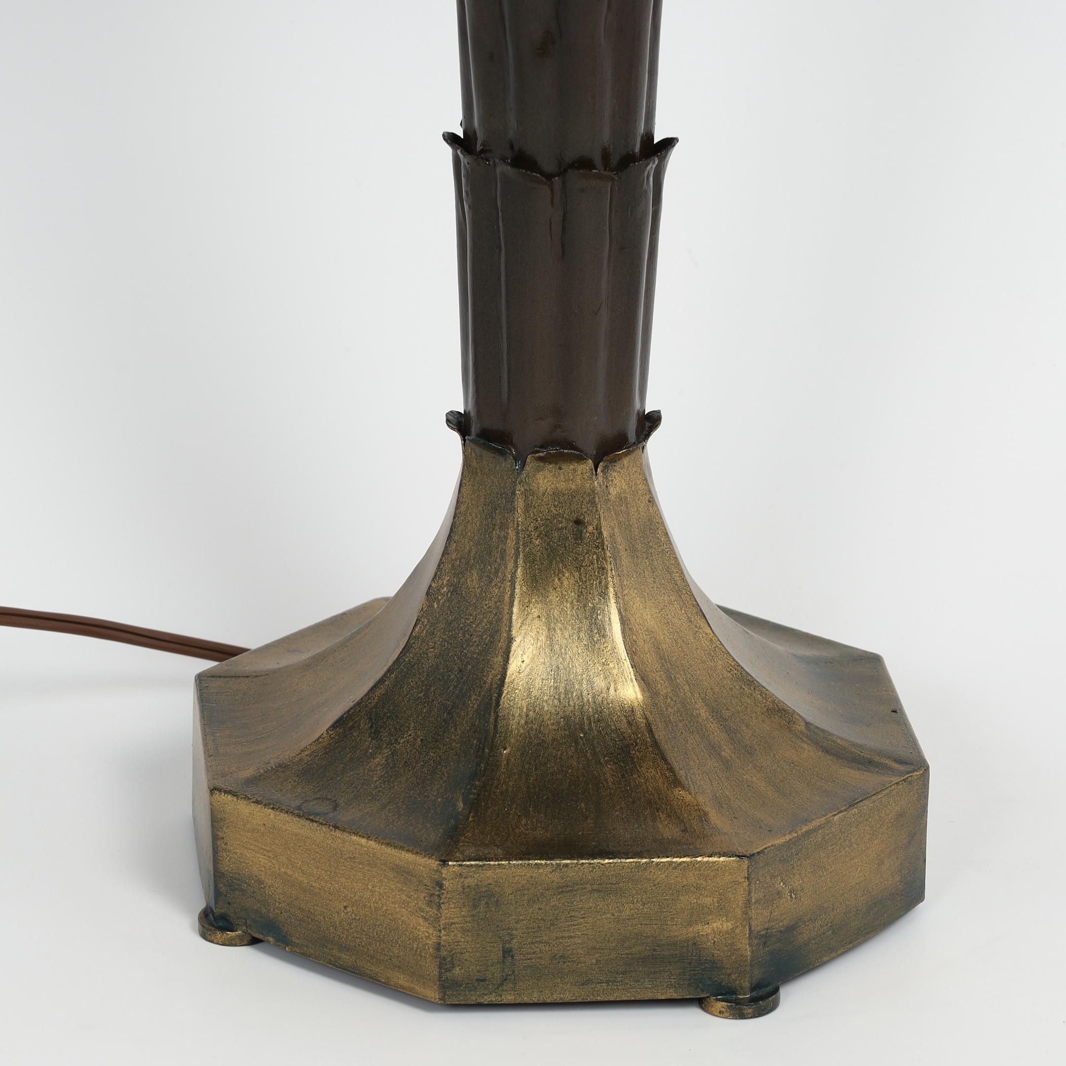 Gilt Warren Kessler Vintage Pair of Palm Tree Table Lamps For Sale