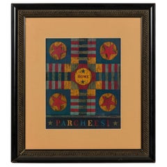Warren Kimble American Contemporary Parcheesi in Black Frame