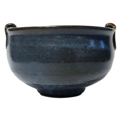Warren MacKenzie Blue Glazed "Double Rim" Bowl