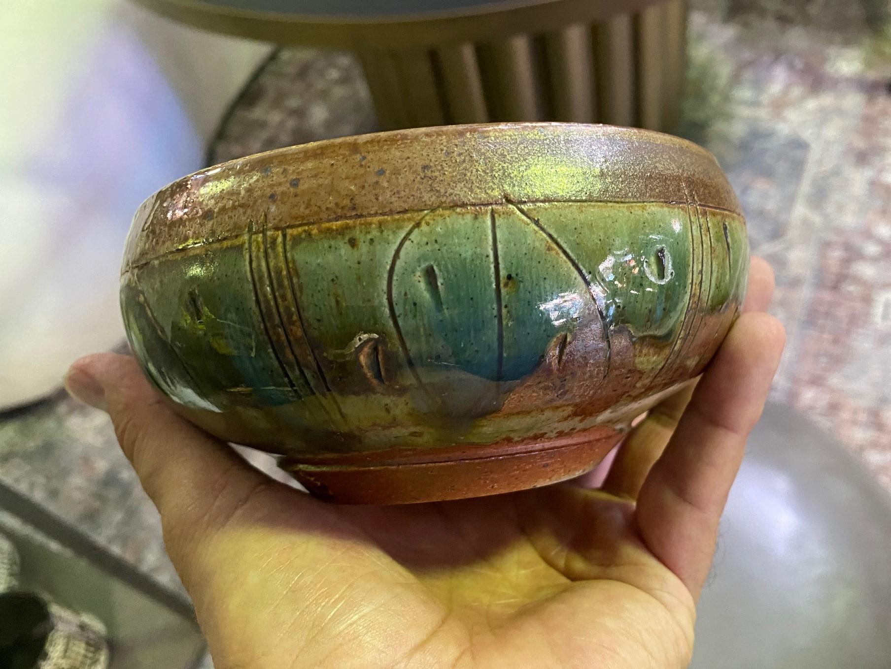 Mid-Century Modern Studio Pottery Ceramic Bowl in the Manner of Warren MacKenzie 5