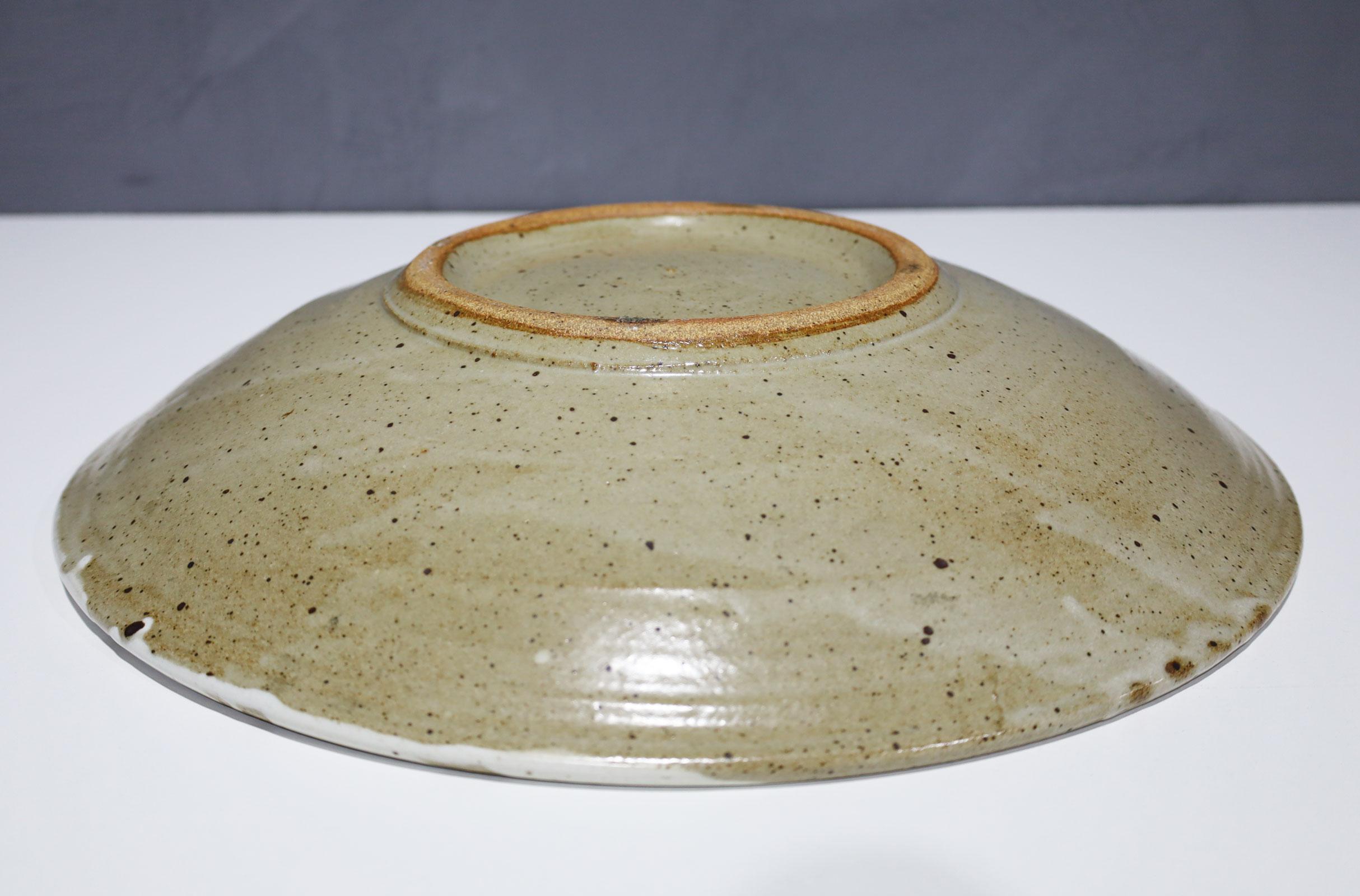 Mid-Century Modern Warren MacKenzie Monumental Ceramic Platter For Sale