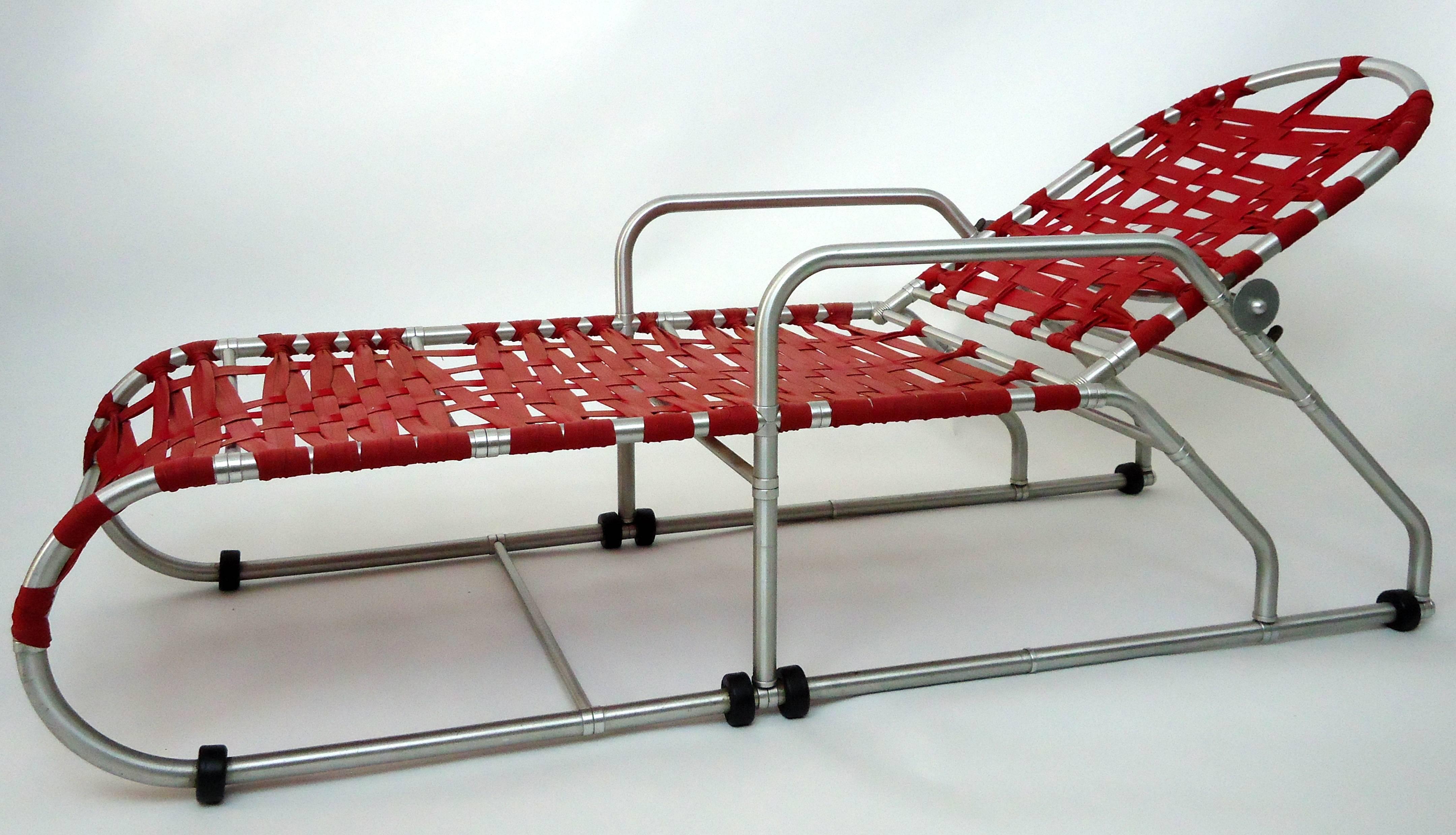 Mid-20th Century Warren McArthur Adjustable Chaise Style No. 636, circa 1938 For Sale