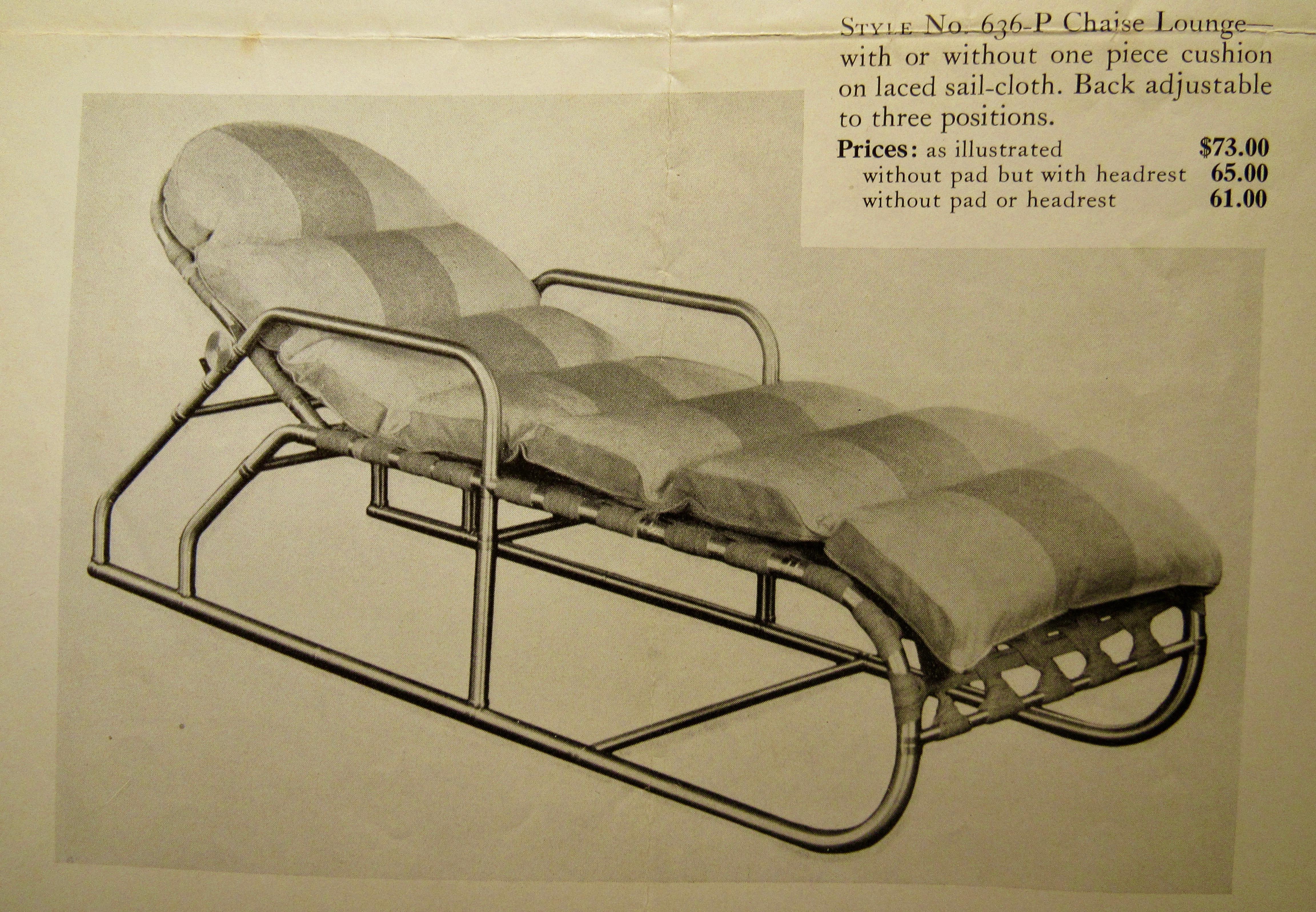 Warren McArthur Adjustable Chaise Style No. 636, circa 1938 For Sale 1