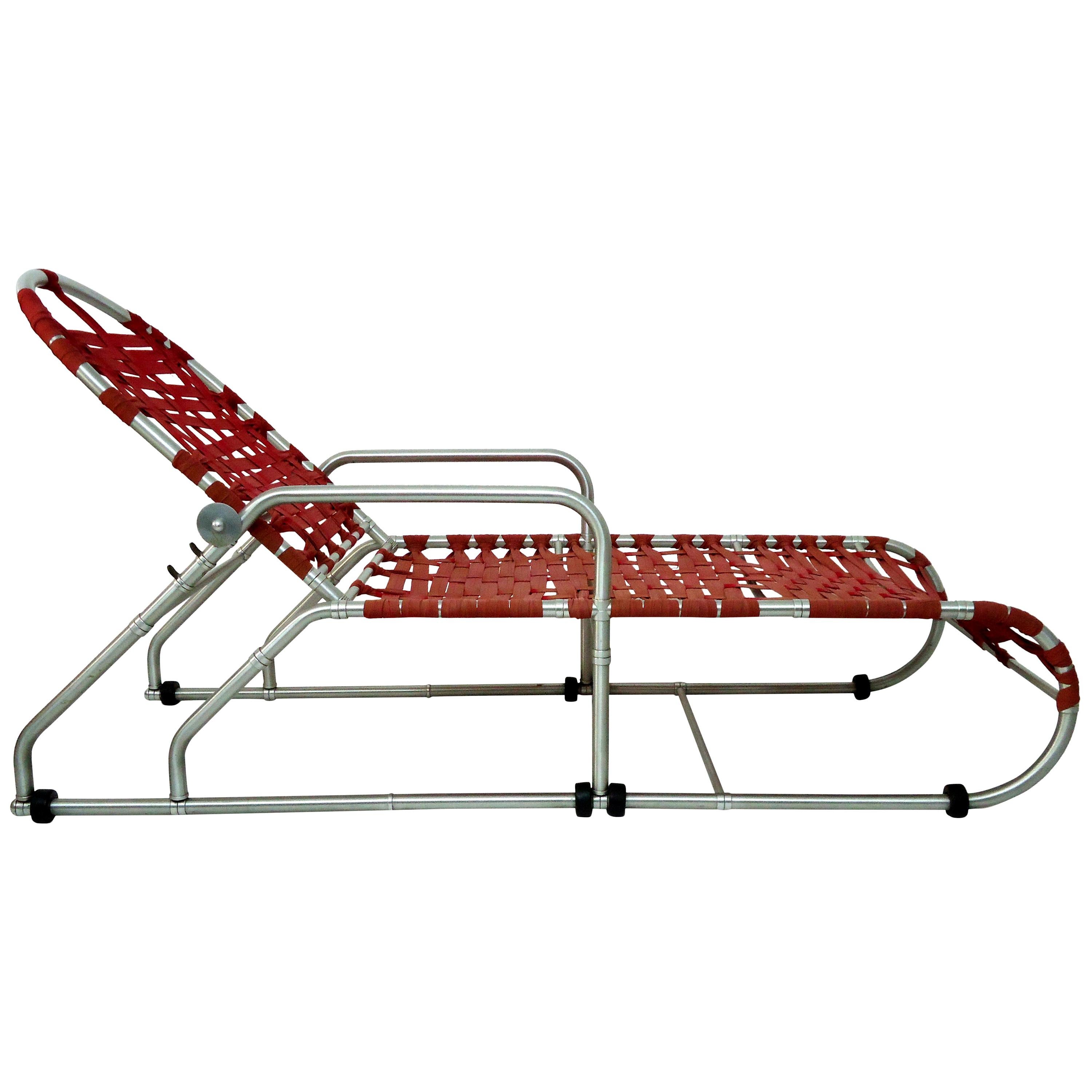 Warren McArthur Adjustable Chaise Style No. 636, circa 1938 For Sale