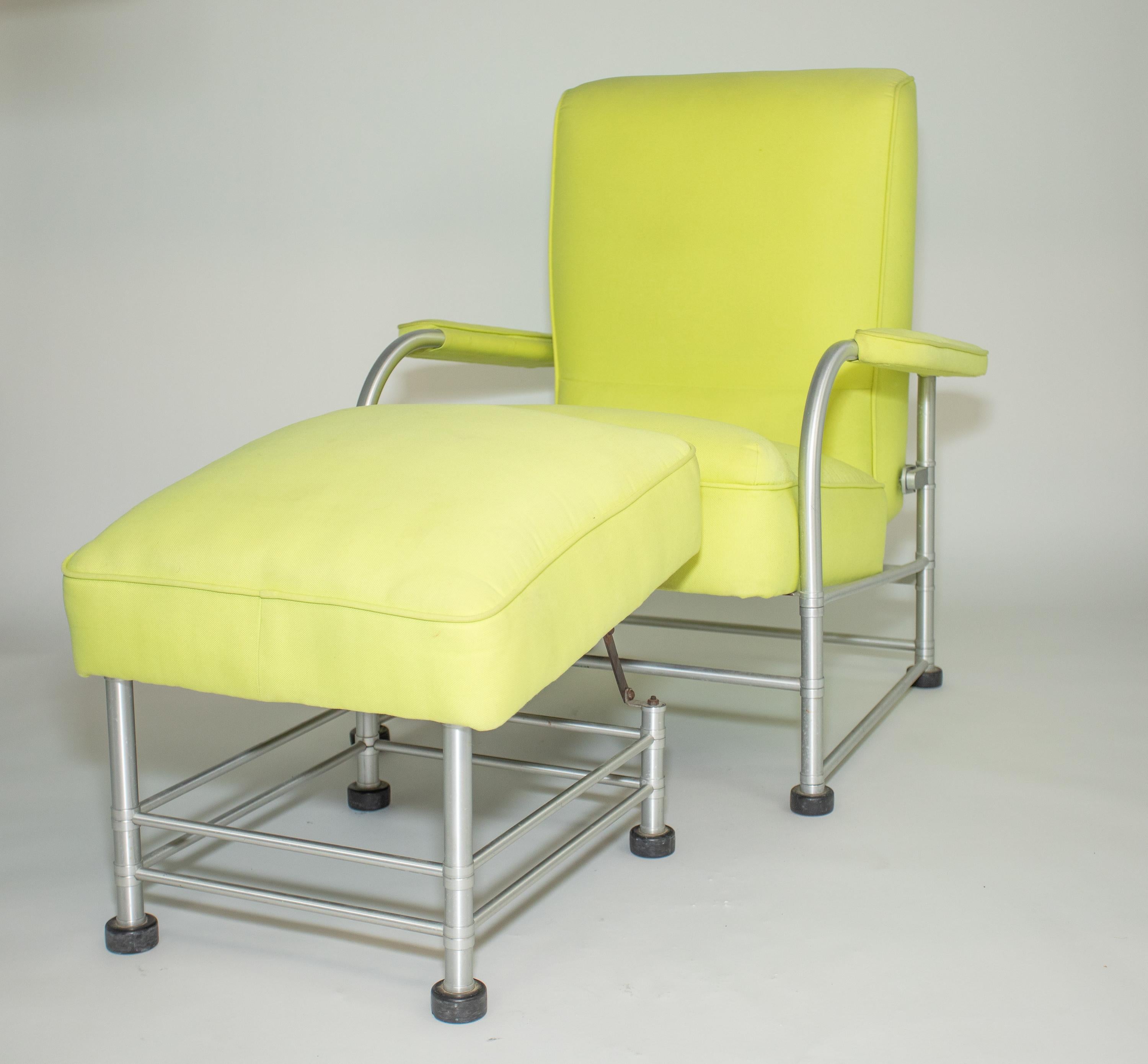 American Warren Mcarthur Adjustable Lounge Chair and Ottoman