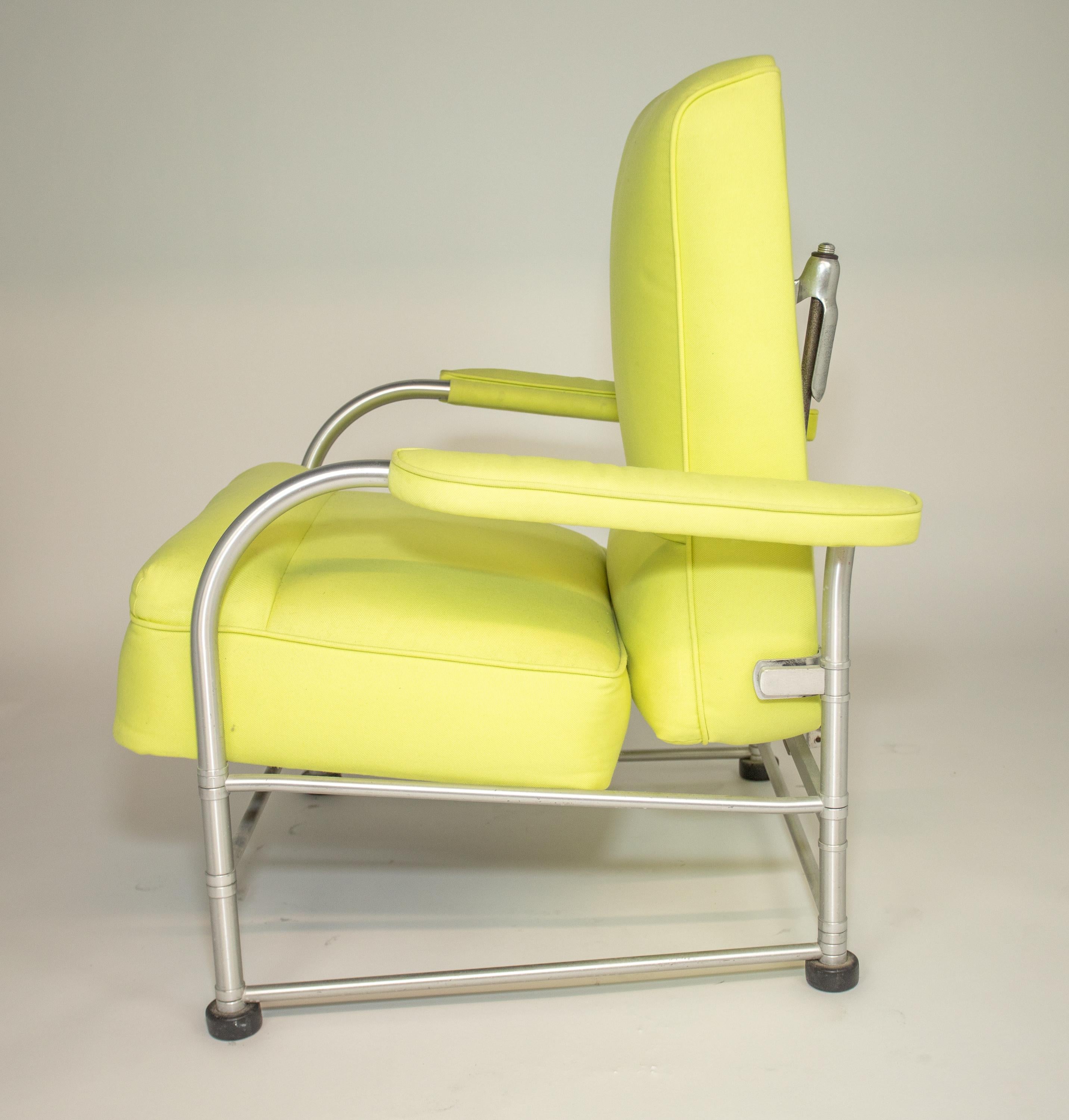 Aluminum Warren Mcarthur Adjustable Lounge Chair and Ottoman