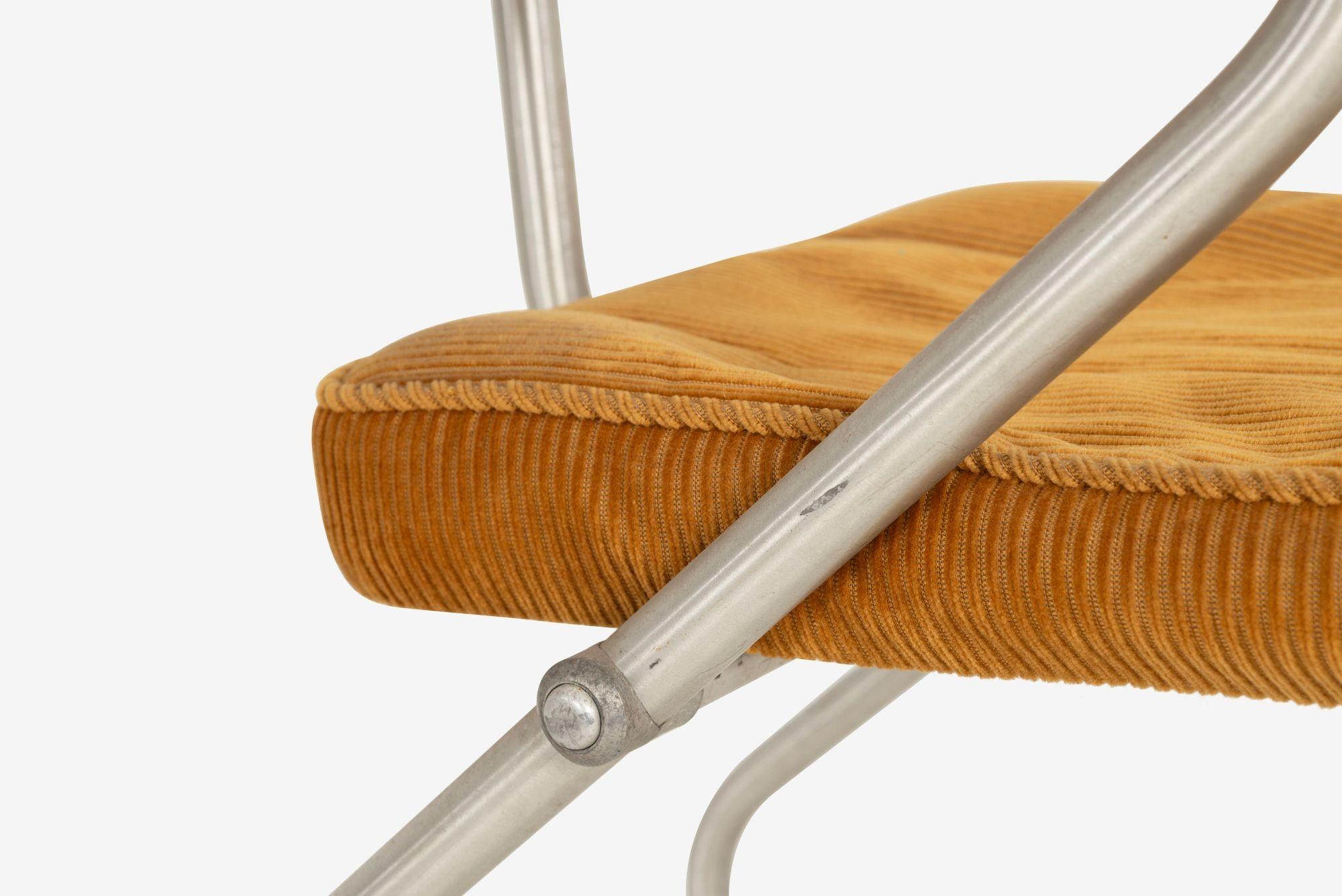 Silla auxiliar de aluminio Warren McArthur 1945c. en venta 4