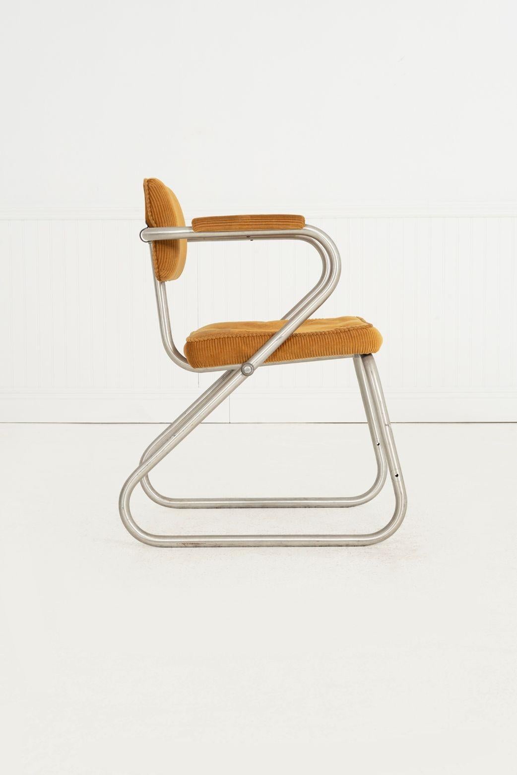 Silla auxiliar de aluminio Warren McArthur 1945c. en Bueno estado para la venta en Chicago, IL
