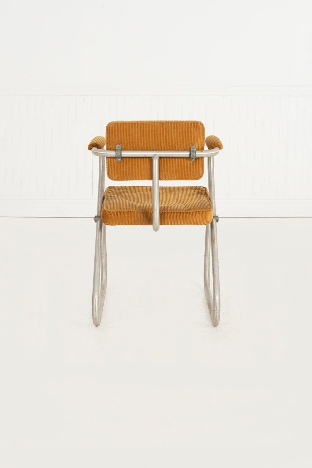 Silla auxiliar de aluminio Warren McArthur 1945c. Aluminio en venta