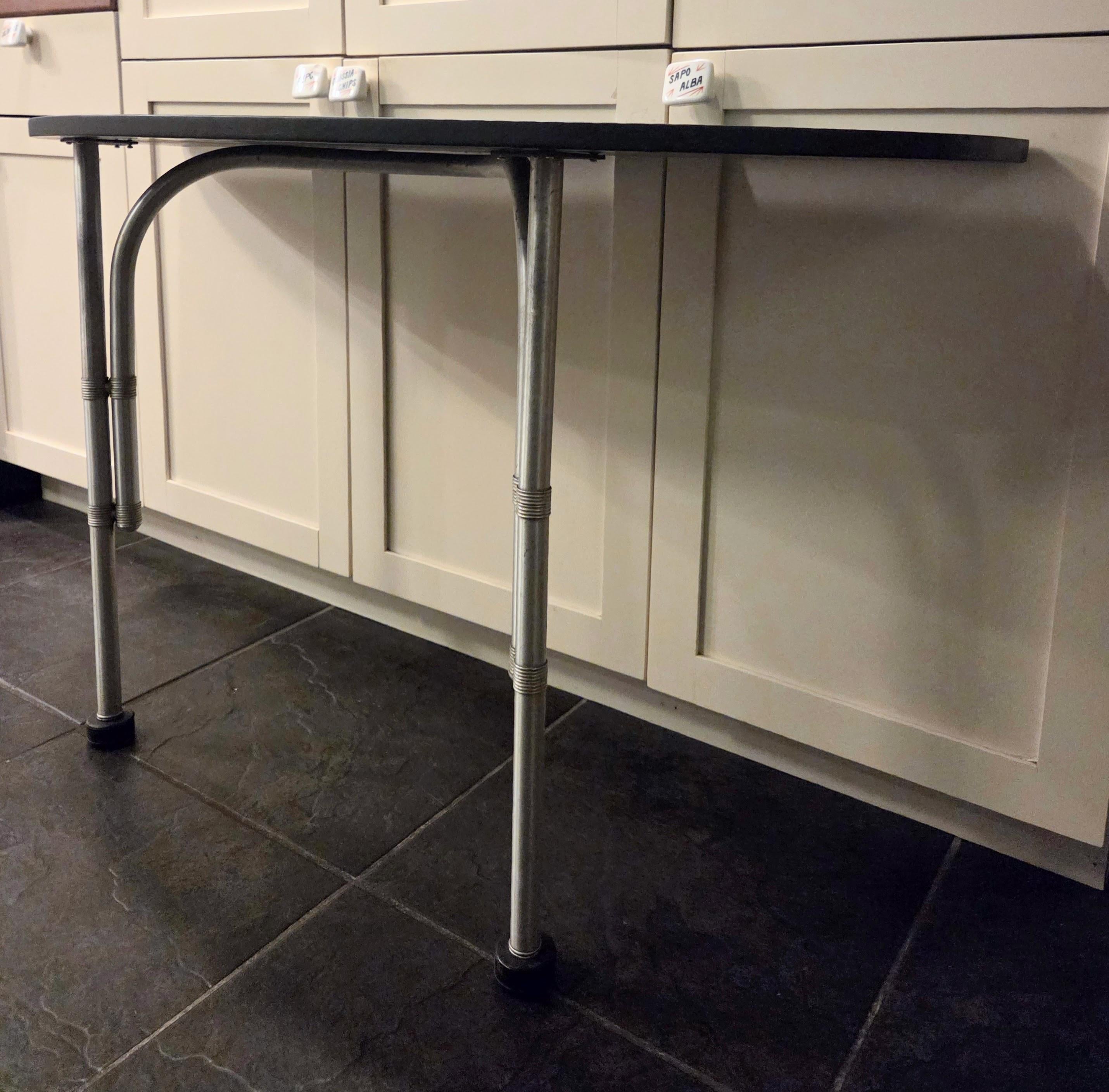Warren McArthur Demi-Lune Console Table, Anodized Aluminum, c. 1935 For Sale 4