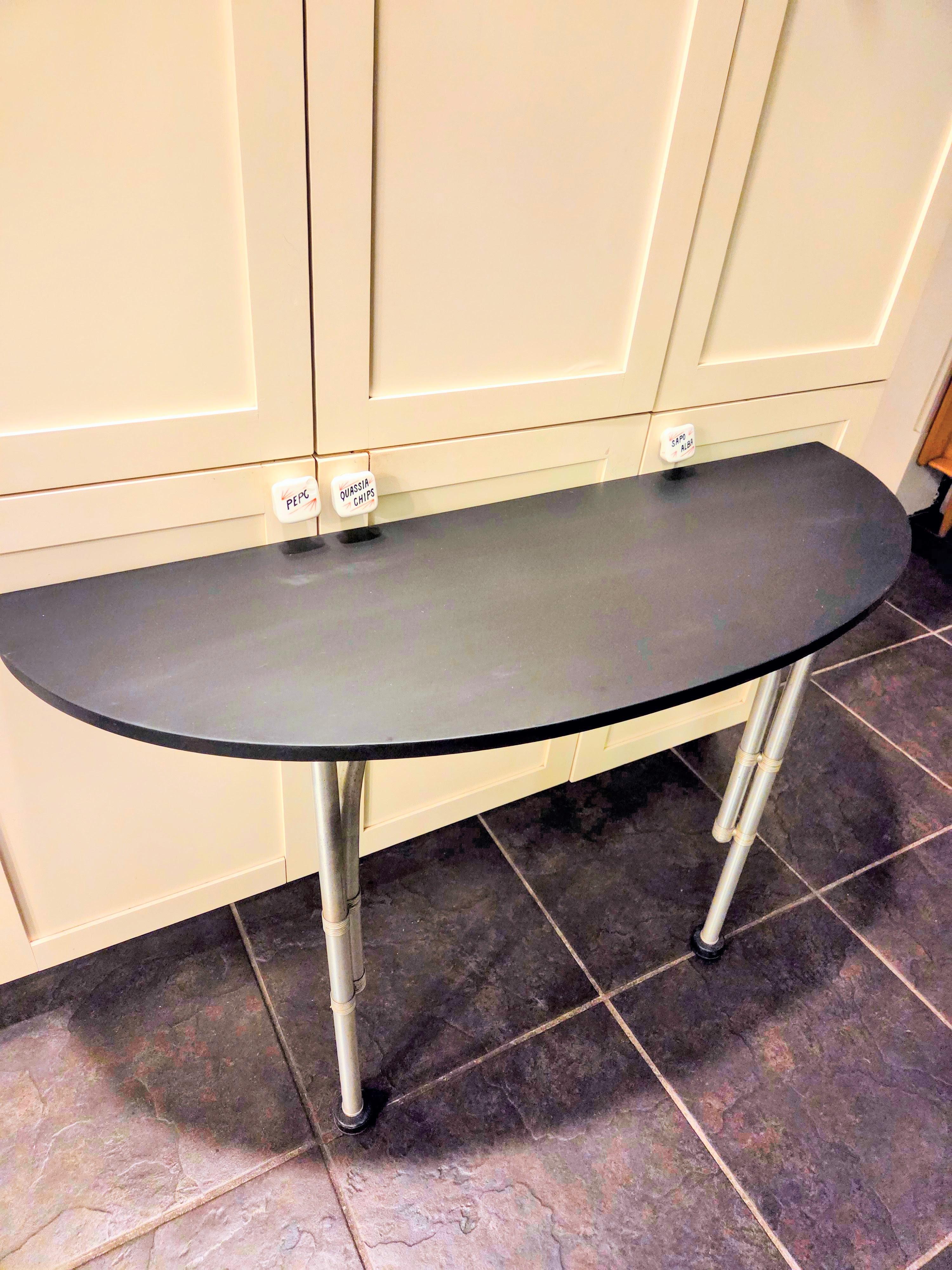 Warren McArthur Demi-Lune Console Table, Anodized Aluminum, c. 1935 For Sale 5