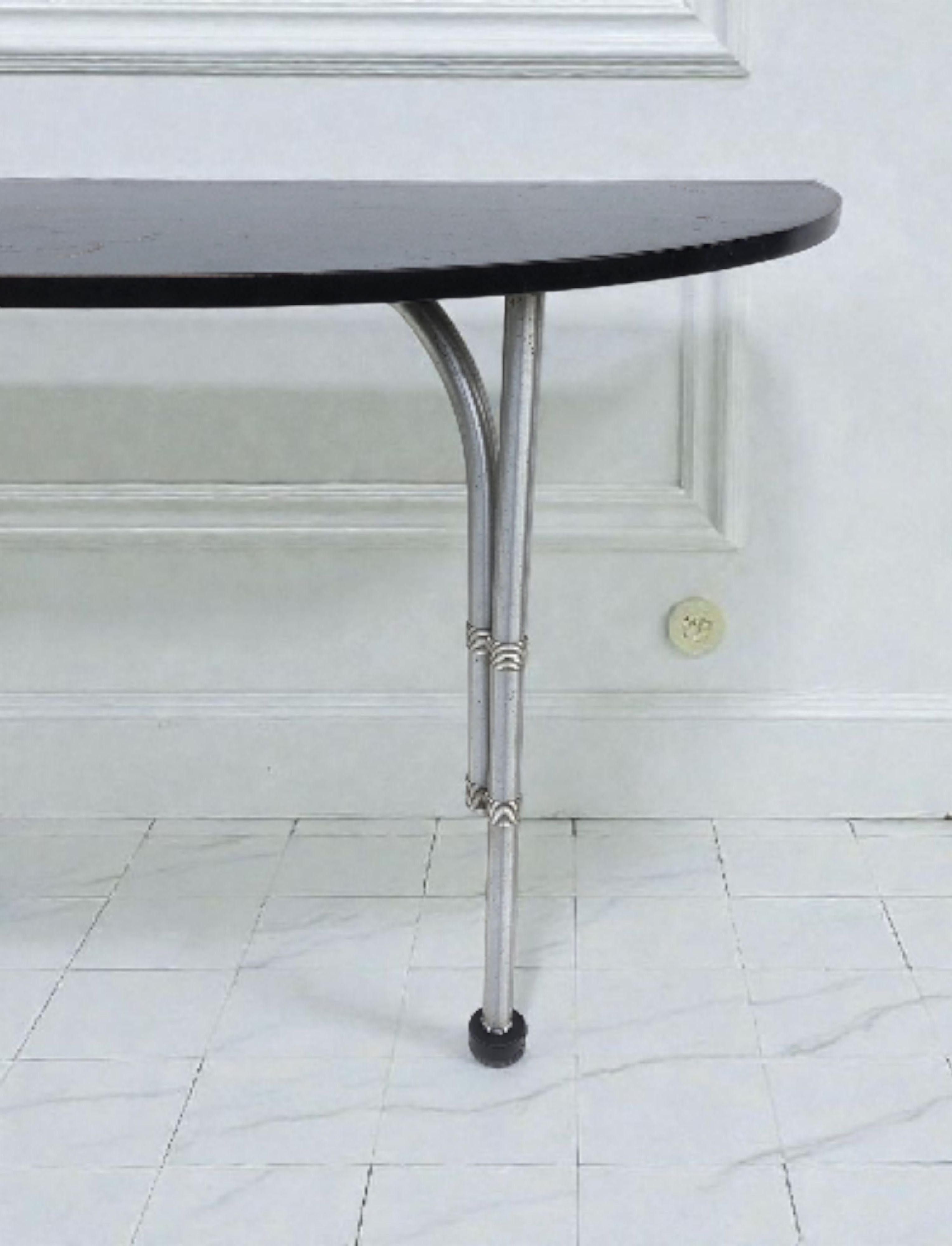 American Warren McArthur Demi-Lune Console Table, Anodized Aluminum, c. 1935 For Sale