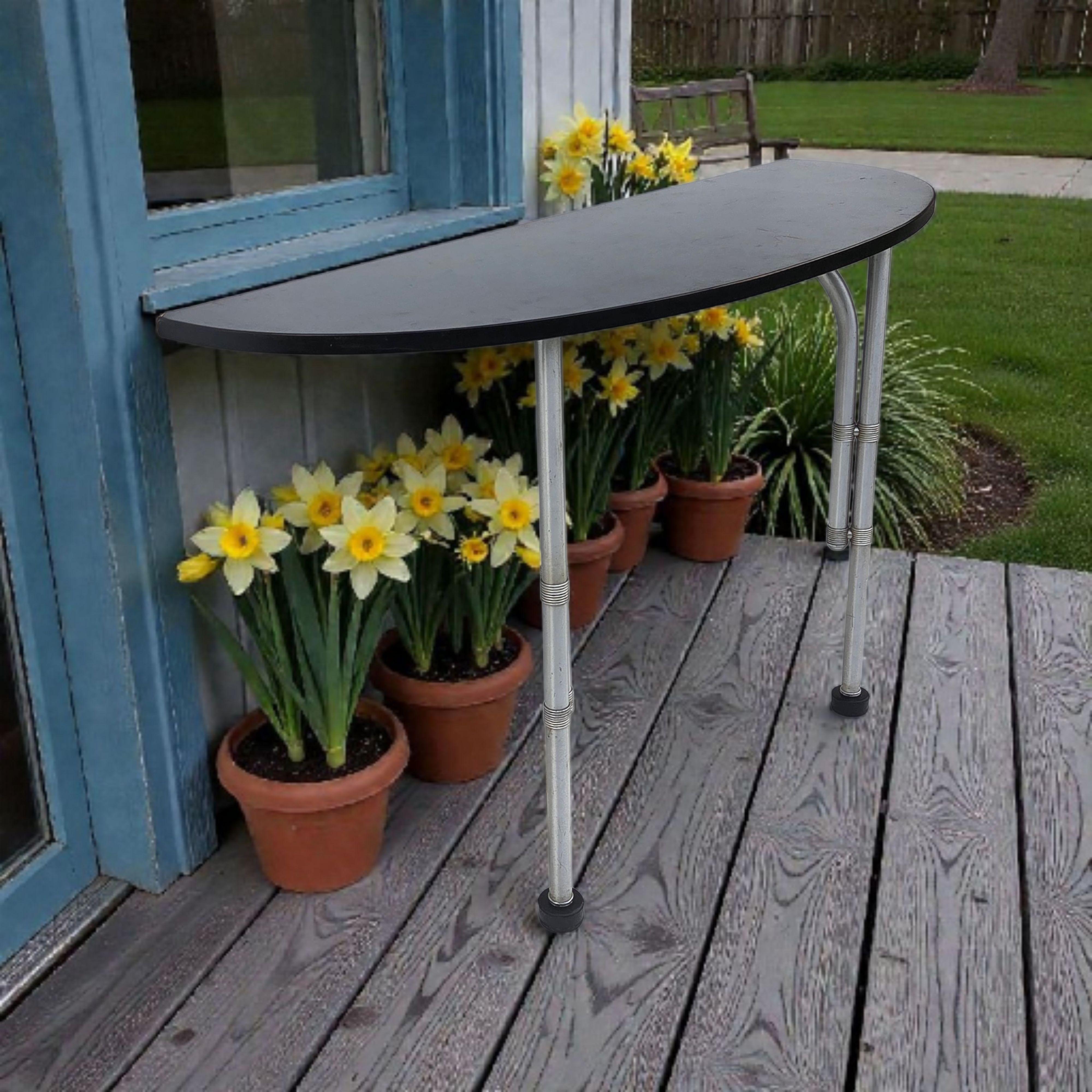 20th Century Warren McArthur Demi-Lune Console Table, Anodized Aluminum, c. 1935 For Sale