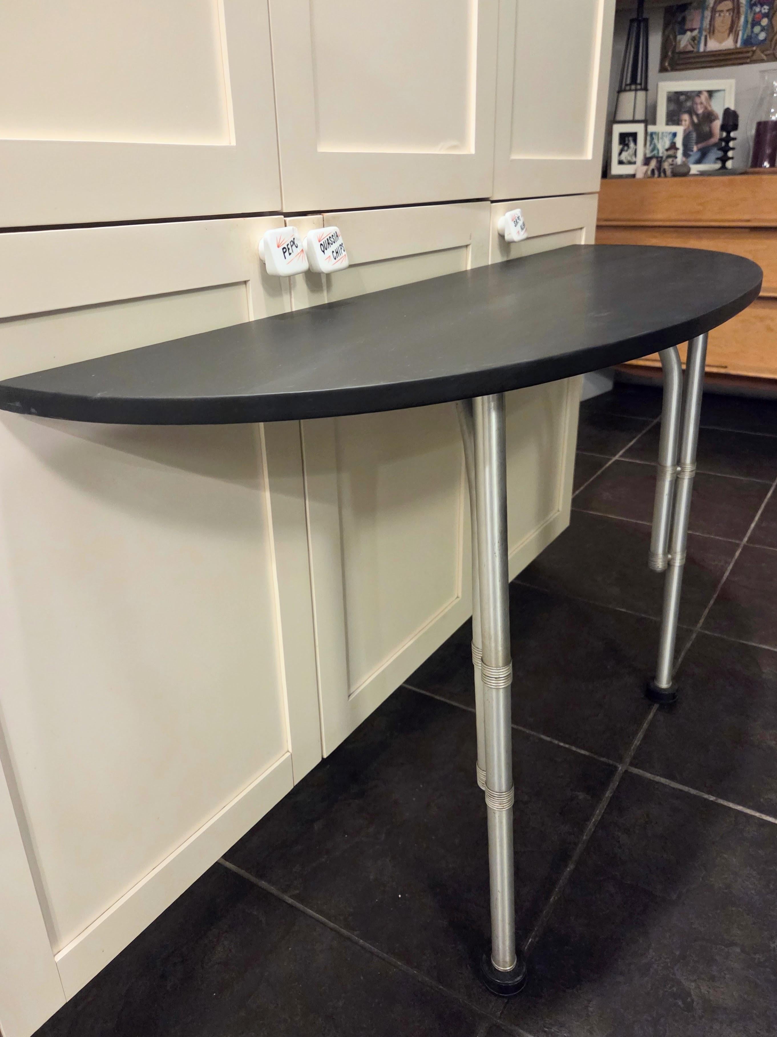 Warren McArthur Demi-Lune Console Table, Anodized Aluminum, c. 1935 For Sale 3