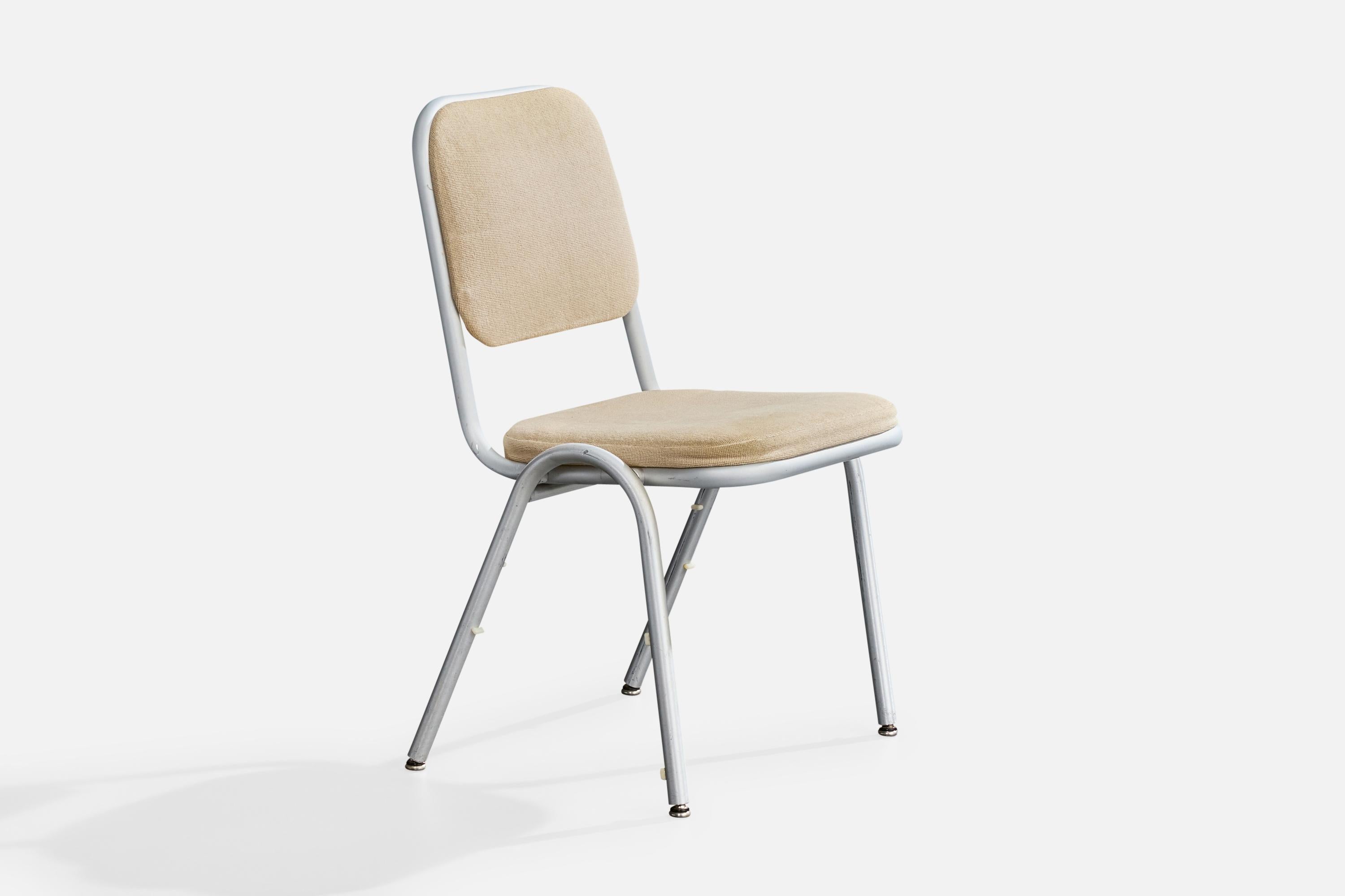 Warren McArthur, chaises de salle à manger, aluminium, tissu, 1955 en vente 6