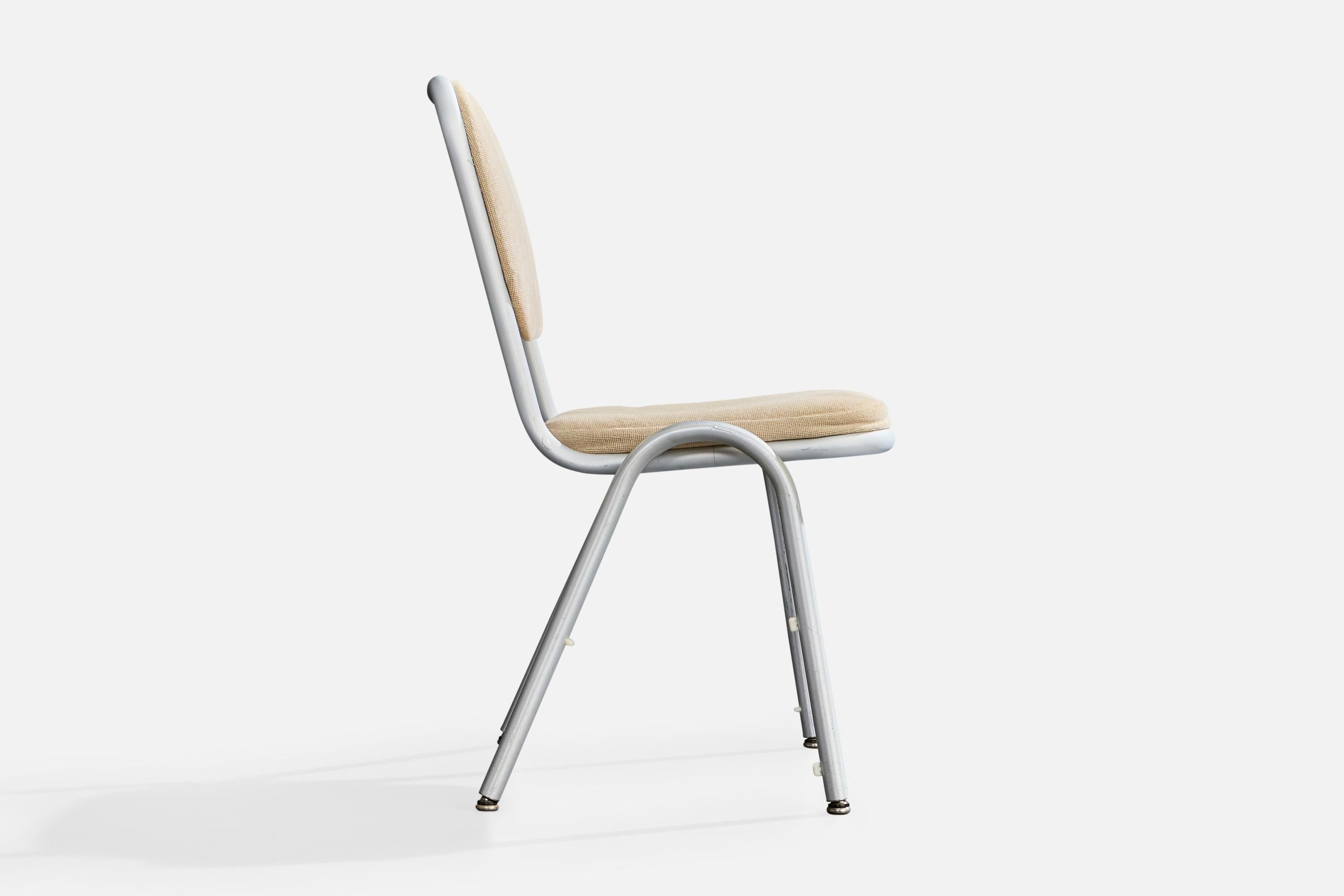 Warren McArthur, chaises de salle à manger, aluminium, tissu, 1955 en vente 8
