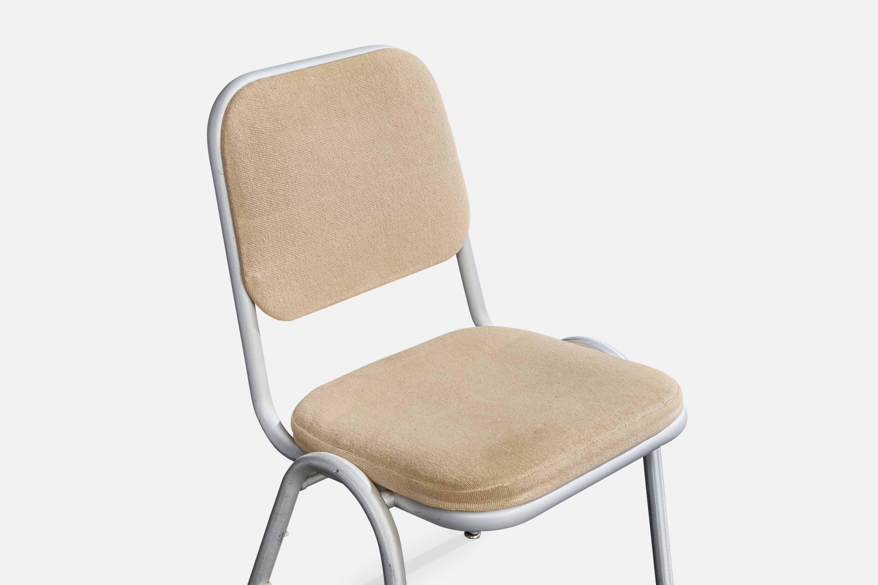 Warren McArthur, chaises de salle à manger, aluminium, tissu, 1955 en vente 9