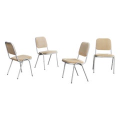 Warren McArthur, Dining Room Chairs, Aluminum, Fabric, 1955