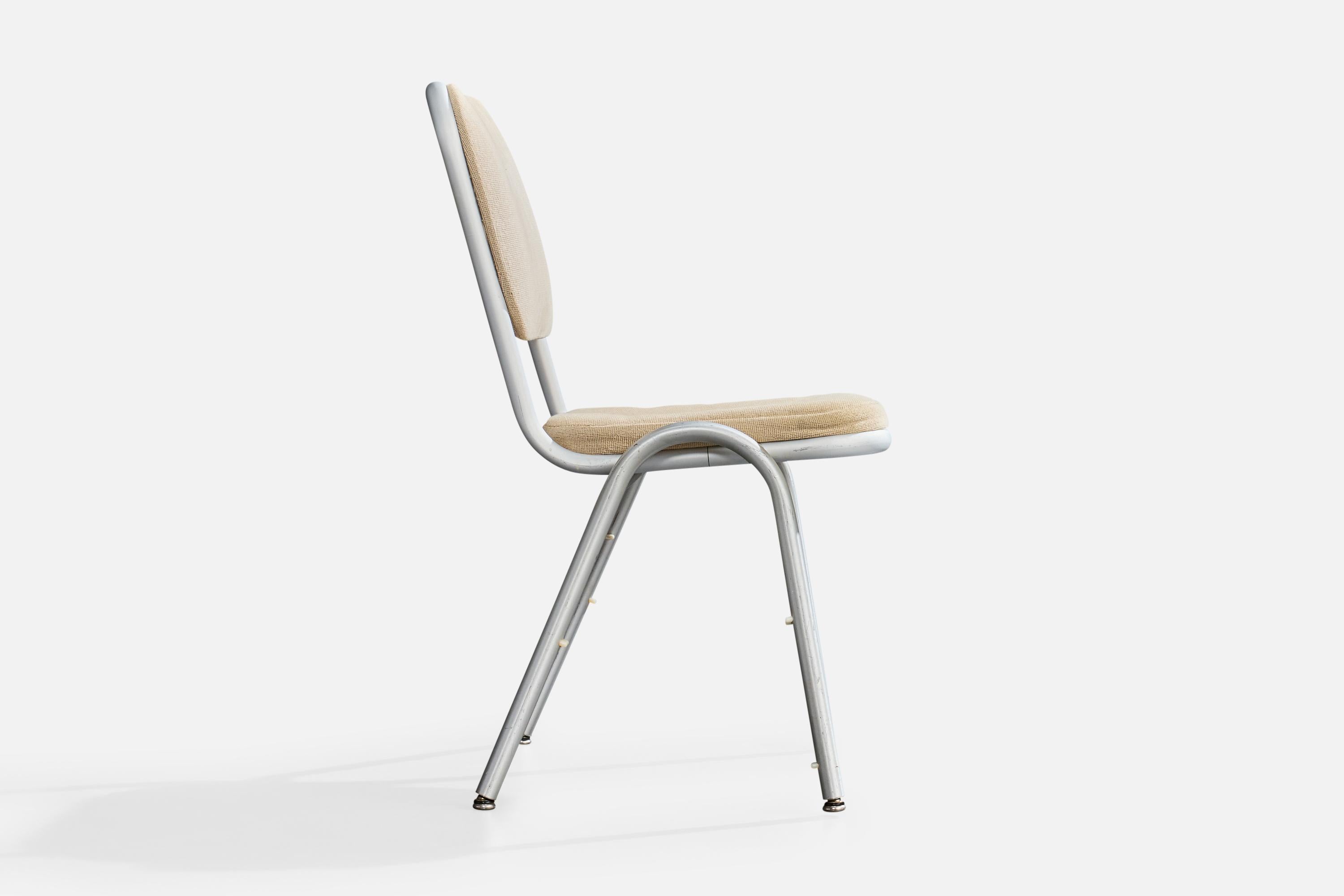 Warren McArthur, chaises de salle à manger, aluminium, tissu, États-Unis, 1955 en vente 4