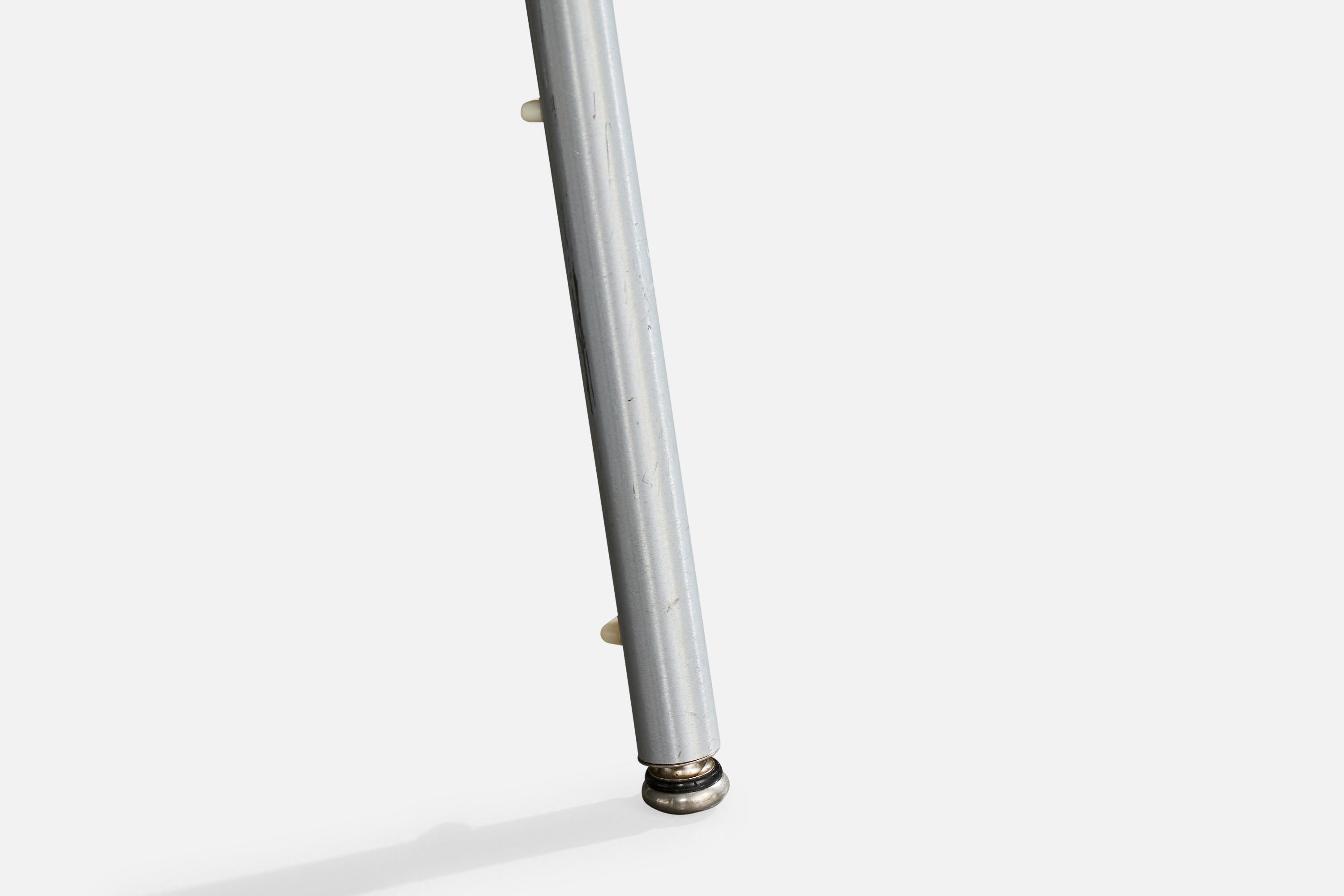 Warren McArthur, chaises de salle à manger, aluminium, tissu, États-Unis, 1955 Bon état - En vente à High Point, NC