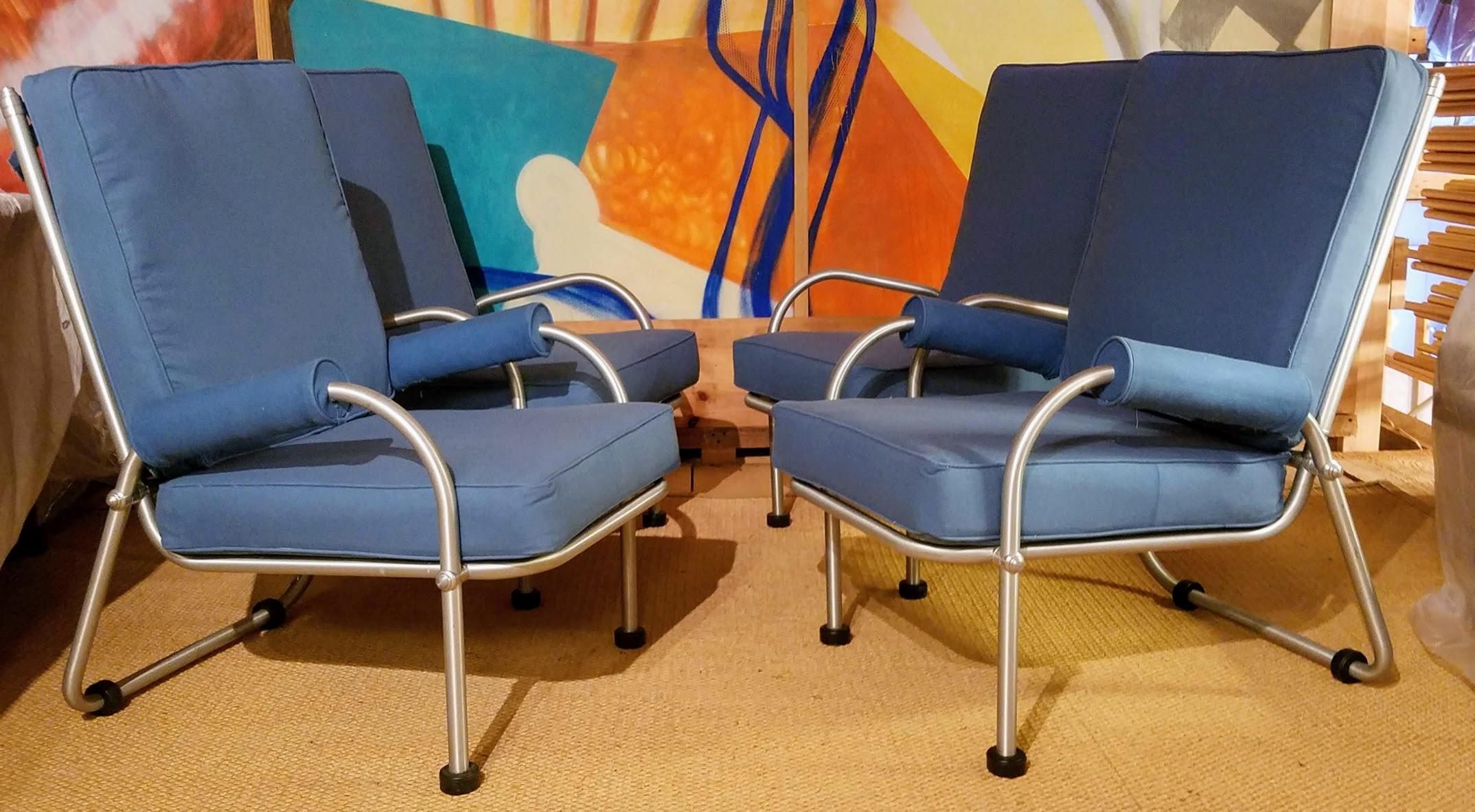 Mid-20th Century Warren McArthur Four Lounge Chairs, Circa 1939 For Sale