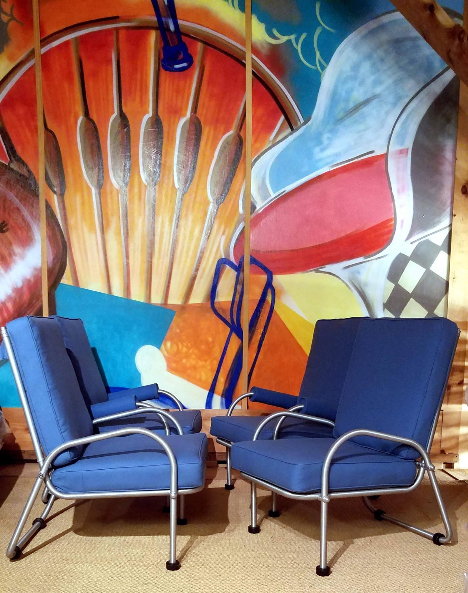 Milieu du XXe siècle Quatre fauteuils de salon Warren McArthur, vers 1939 en vente