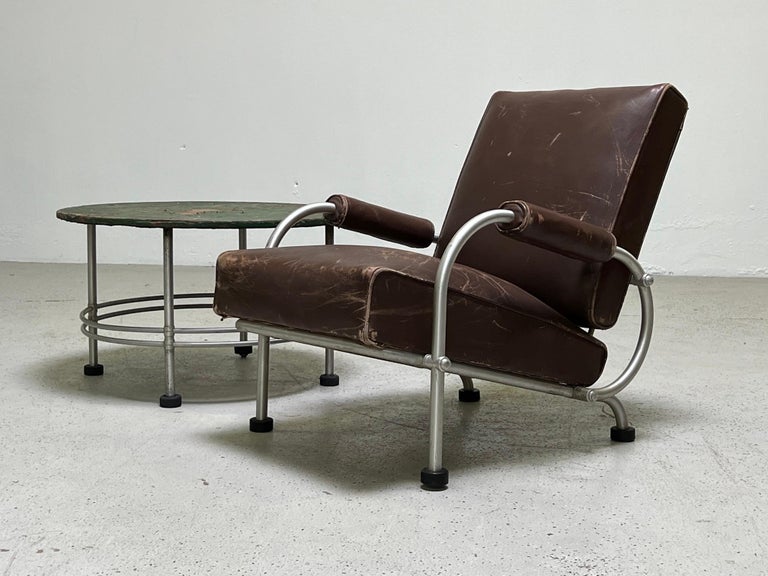 Warren McArthur Lounge Chair in Original Leather For Sale 14