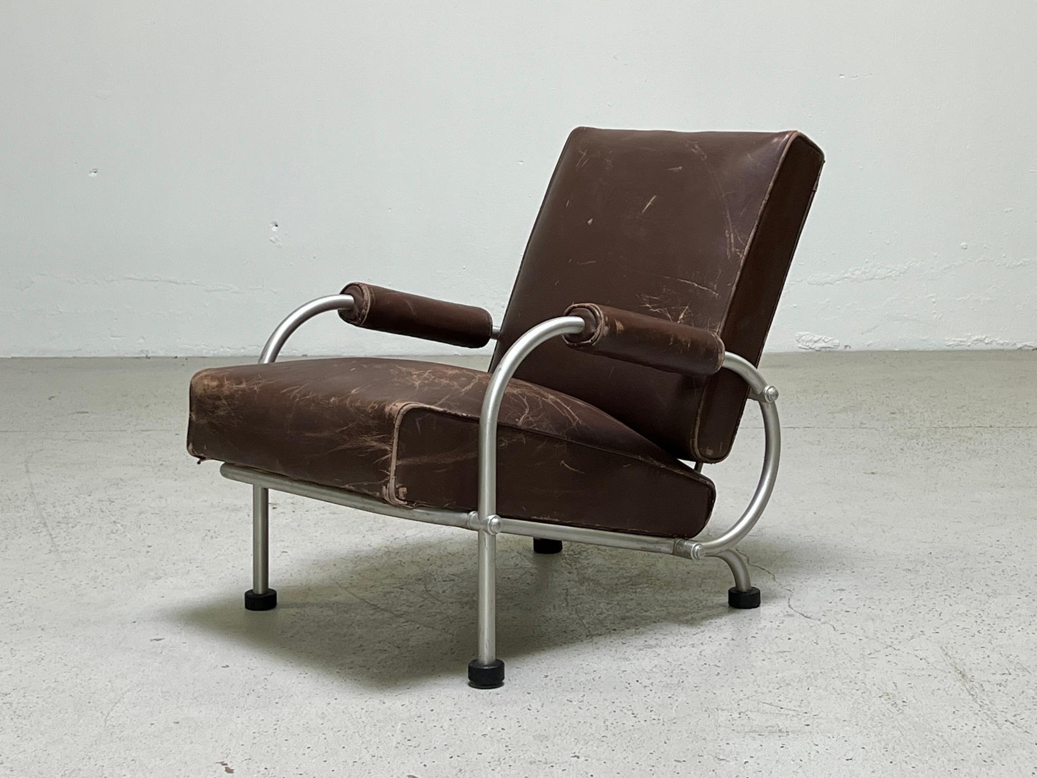 Warren McArthur fauteuil de salon en cuir d'origine en vente 4