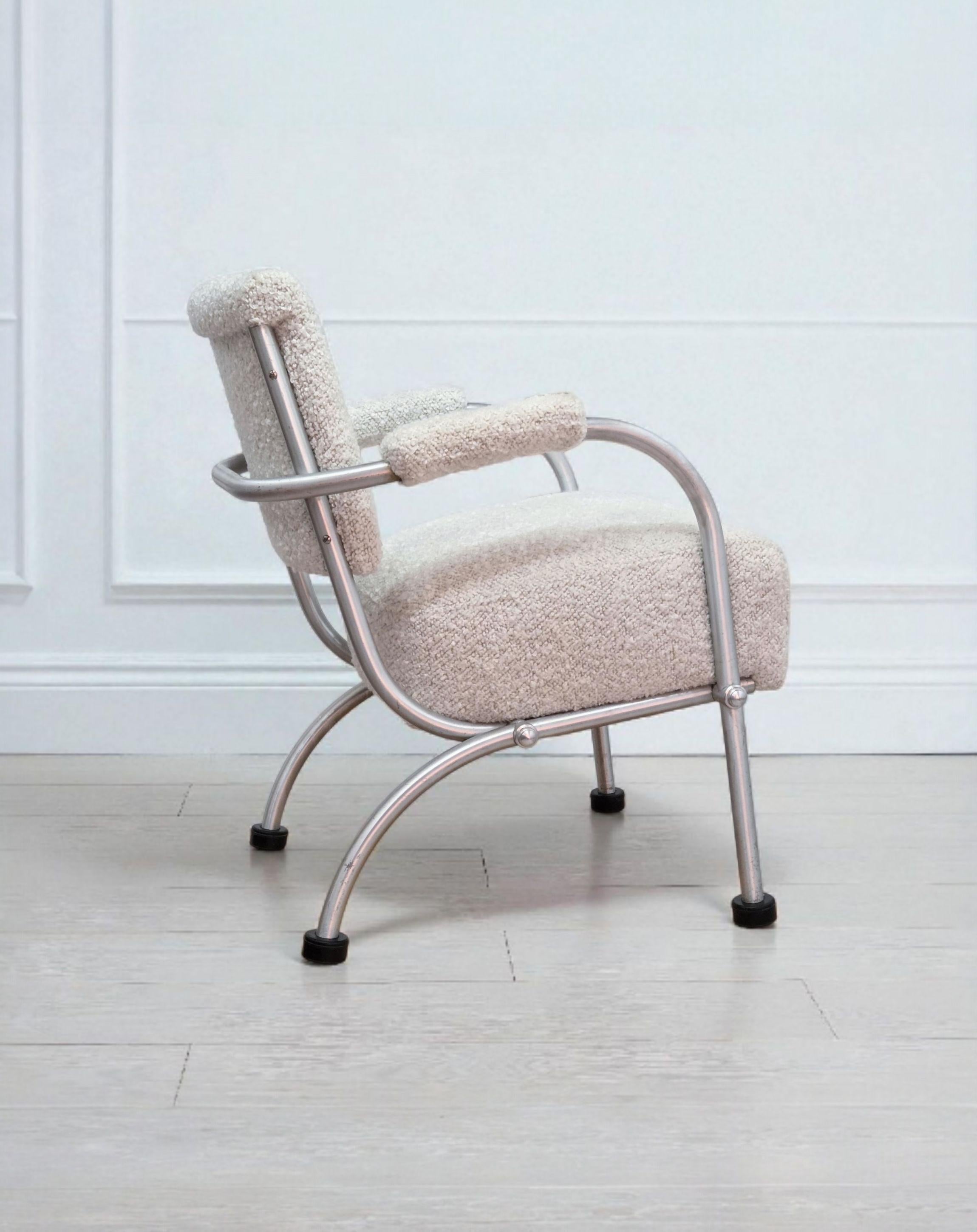 Fatto a mano Warren McArthur Low Lounge Version of Chair Model 1132 ASU Rome, NY 1936 in vendita