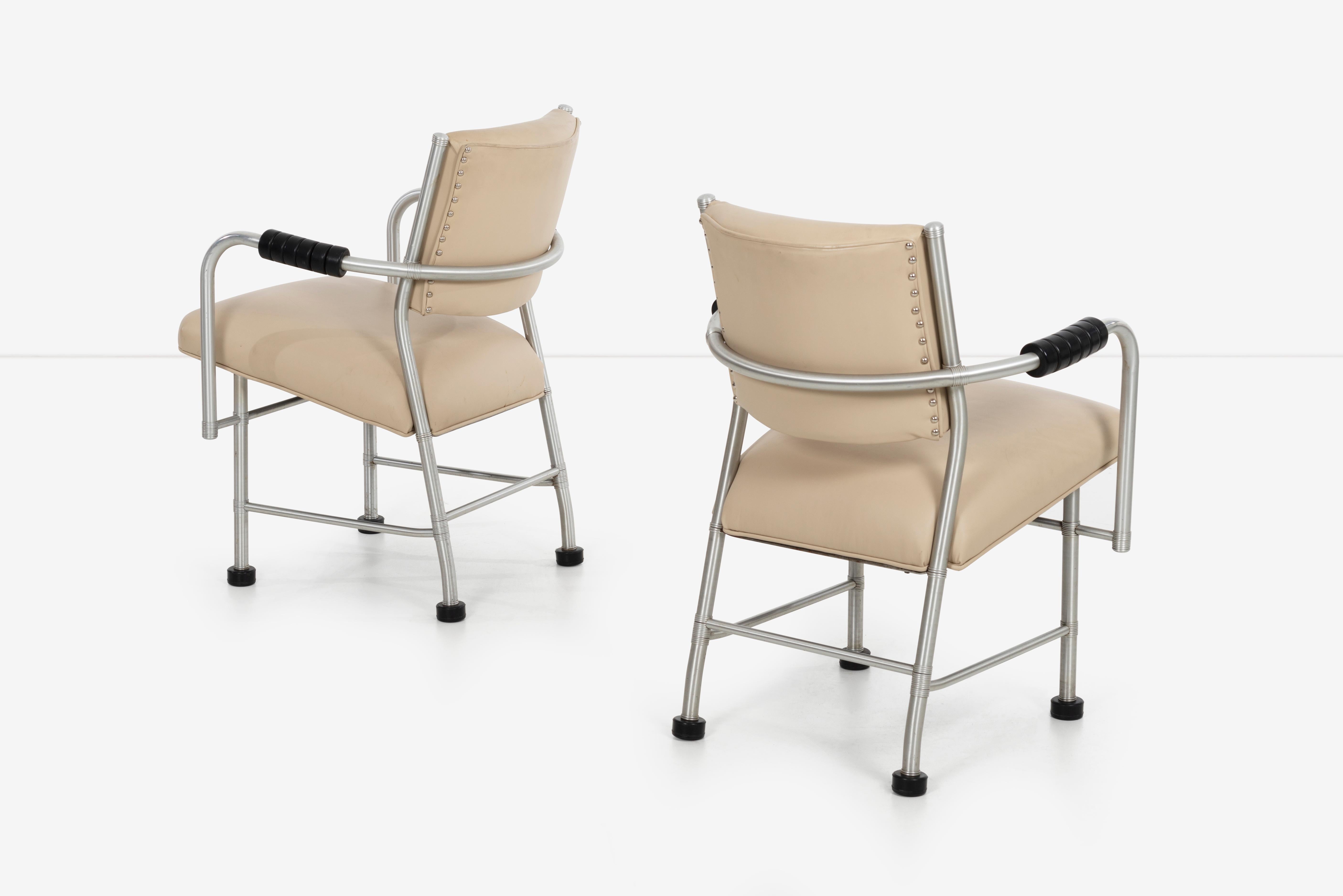 Mid-20th Century Warren McArthur Pair of Chairs a Revision of The Sardi's Chair For Sale