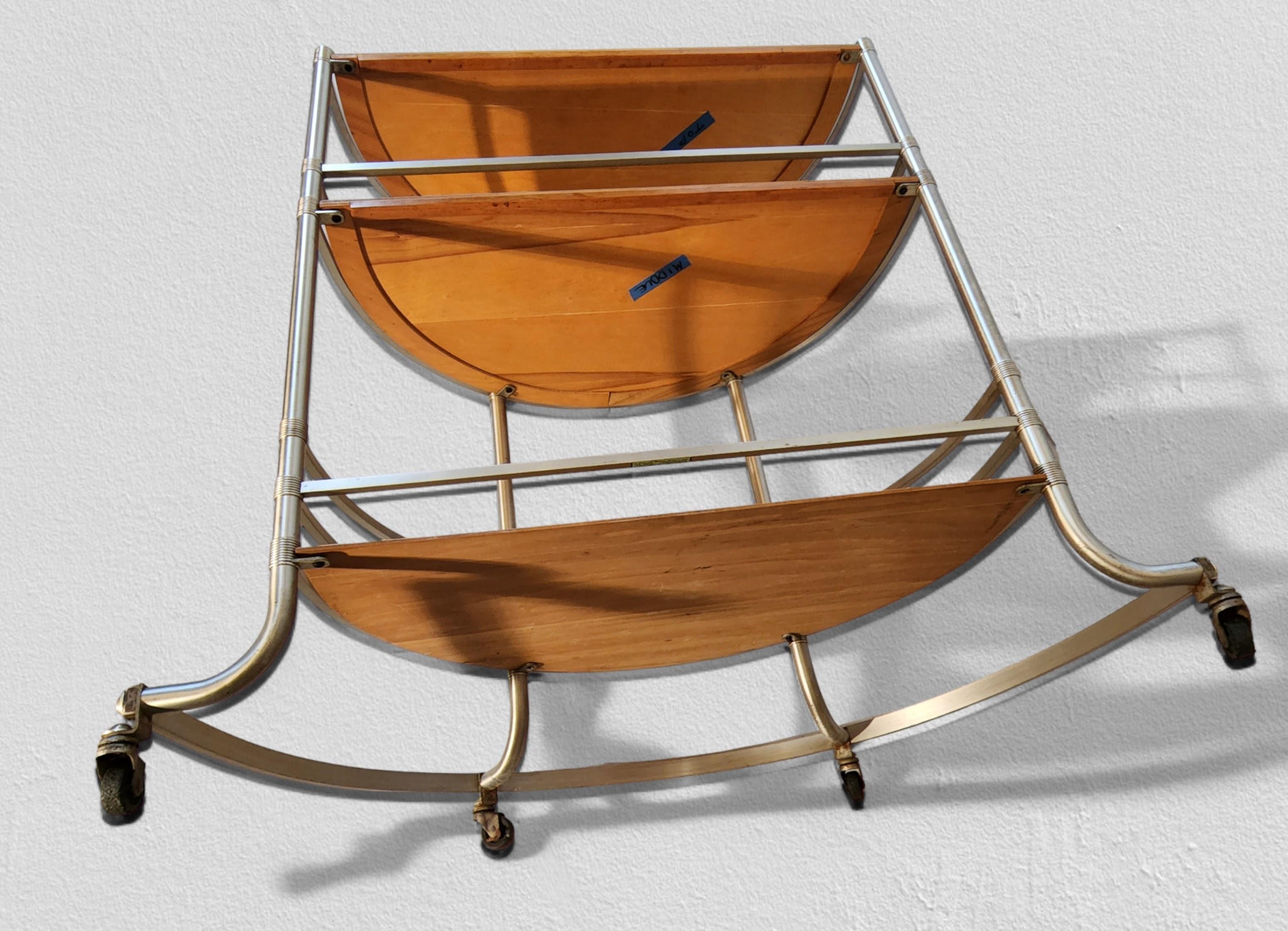 Warren McArthur Rolling Bar Cart Rome Ny C, 1933/34 In Good Condition For Sale In Camden, ME