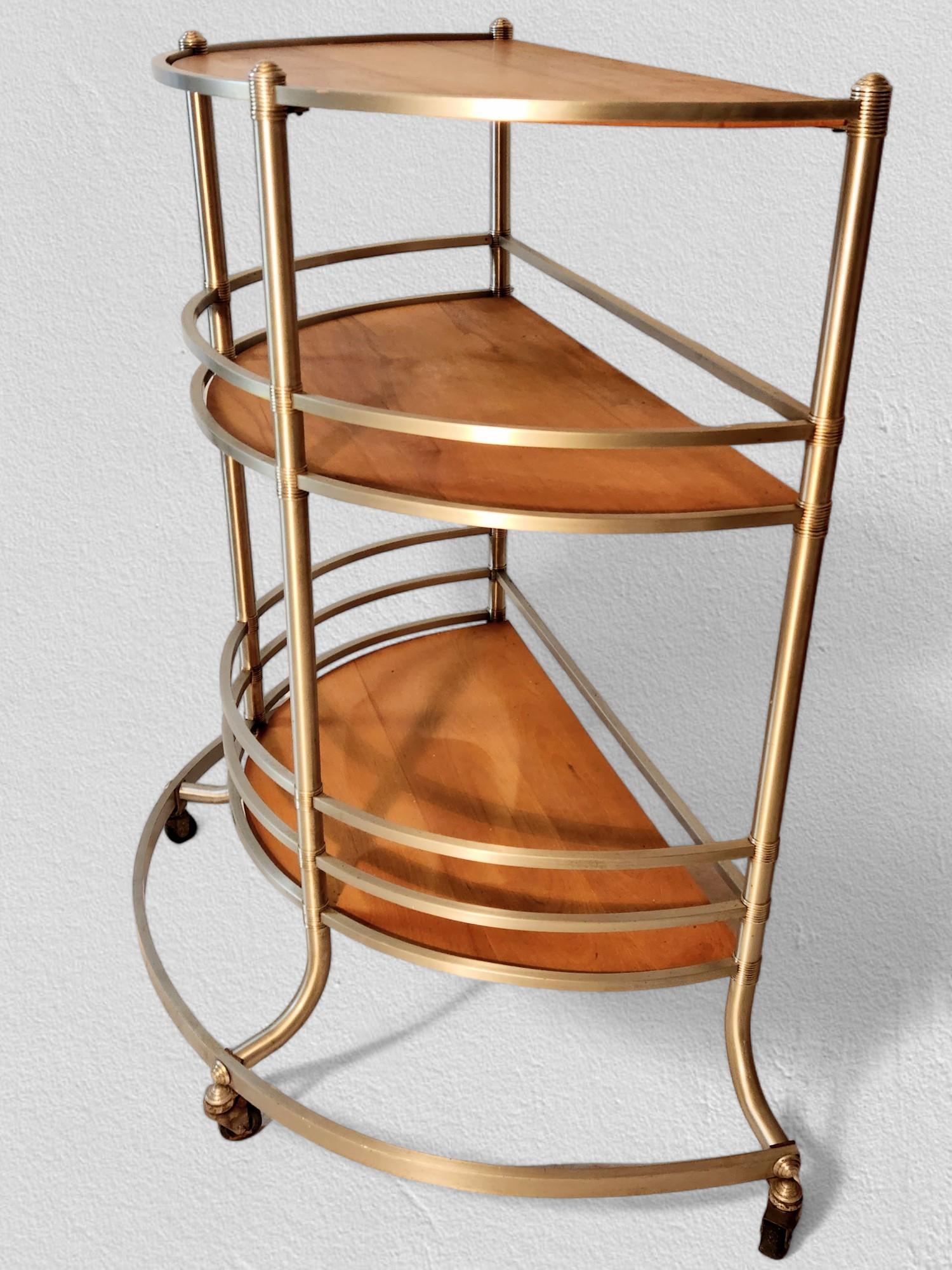 Anodized Warren McArthur Rolling Bar Cart Rome Ny C, 1933/34 For Sale