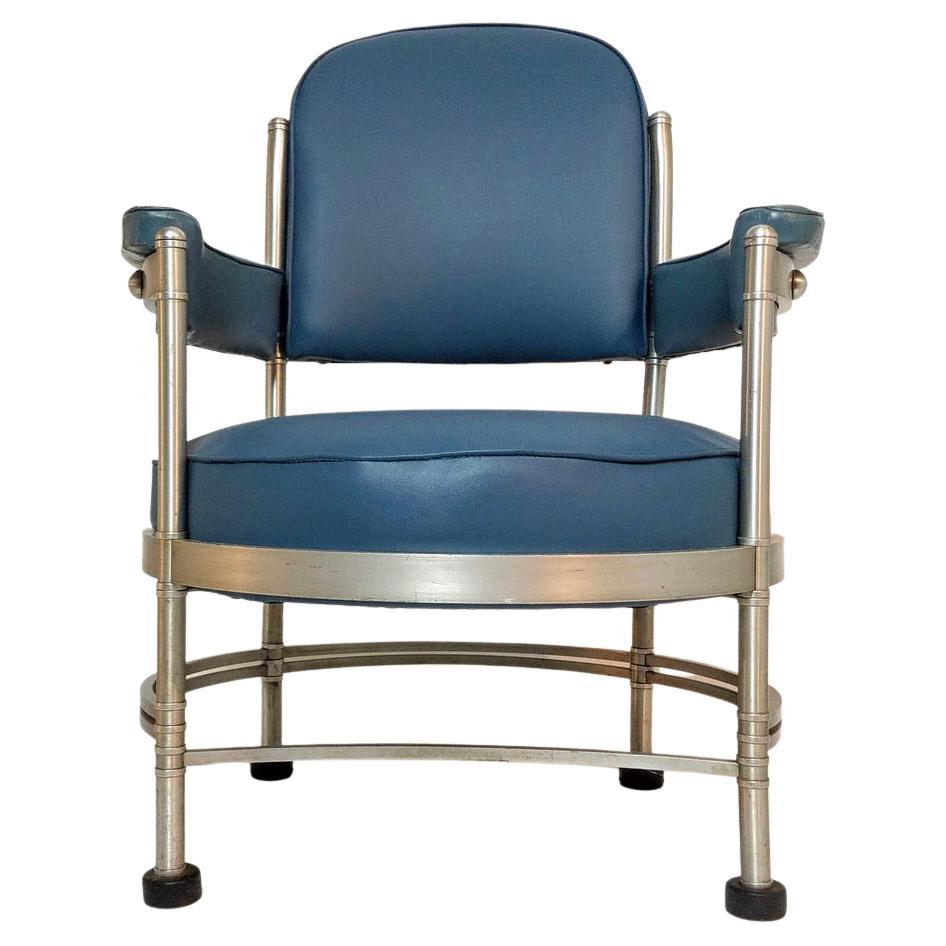 Warren McArthur Round Desk Chair Style No. 1083 AU Rome New York 1935/36 For Sale