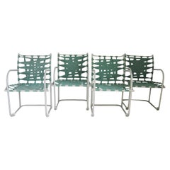 Warren McArthur Satz von vier Webbed-Loungesesseln im Stil Nr. 612, um 1938