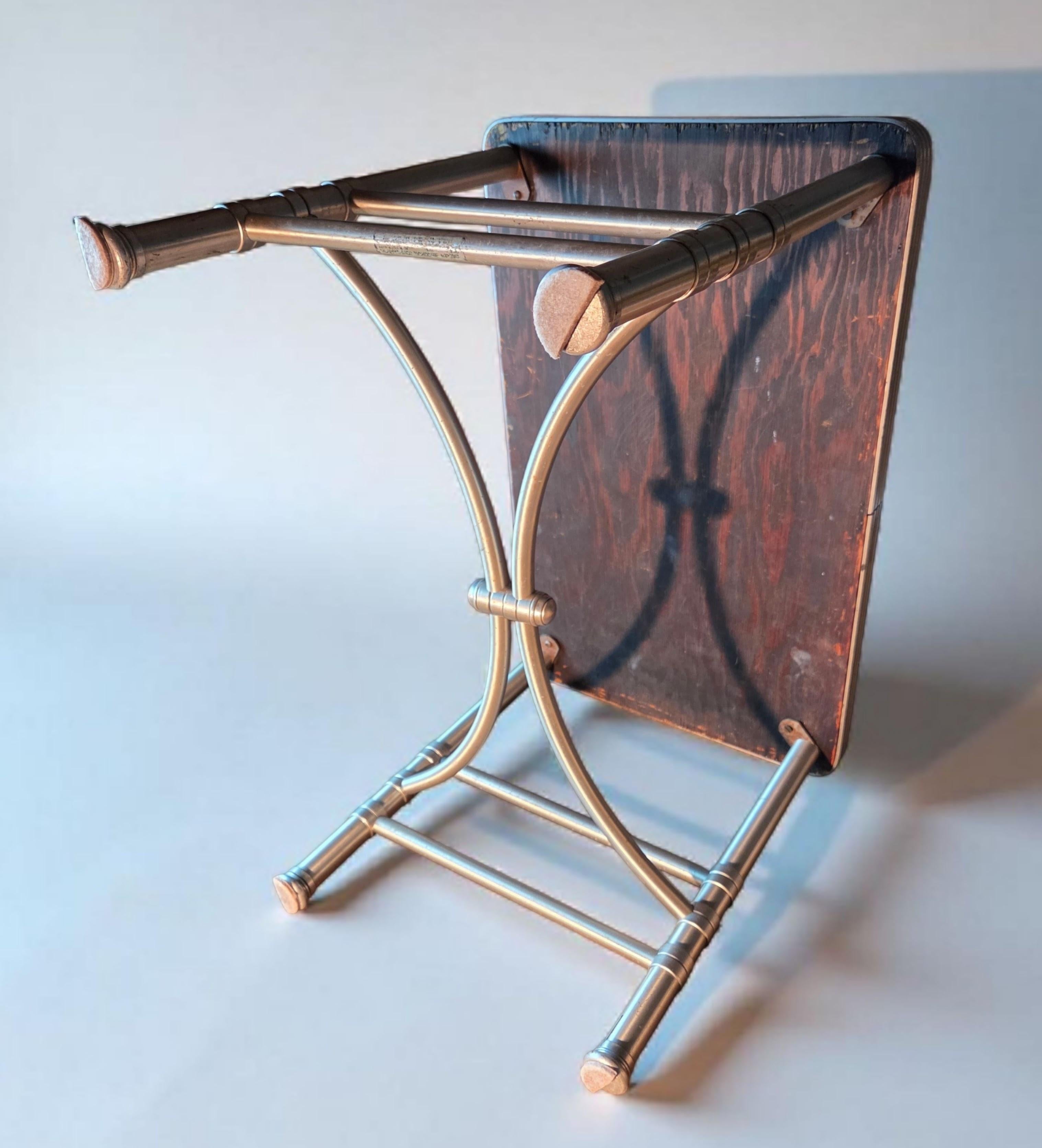 Table d'appoint Warren McArthur Aluminium anodisé Noir Cafolite One Park Avenue 1938 en vente 7